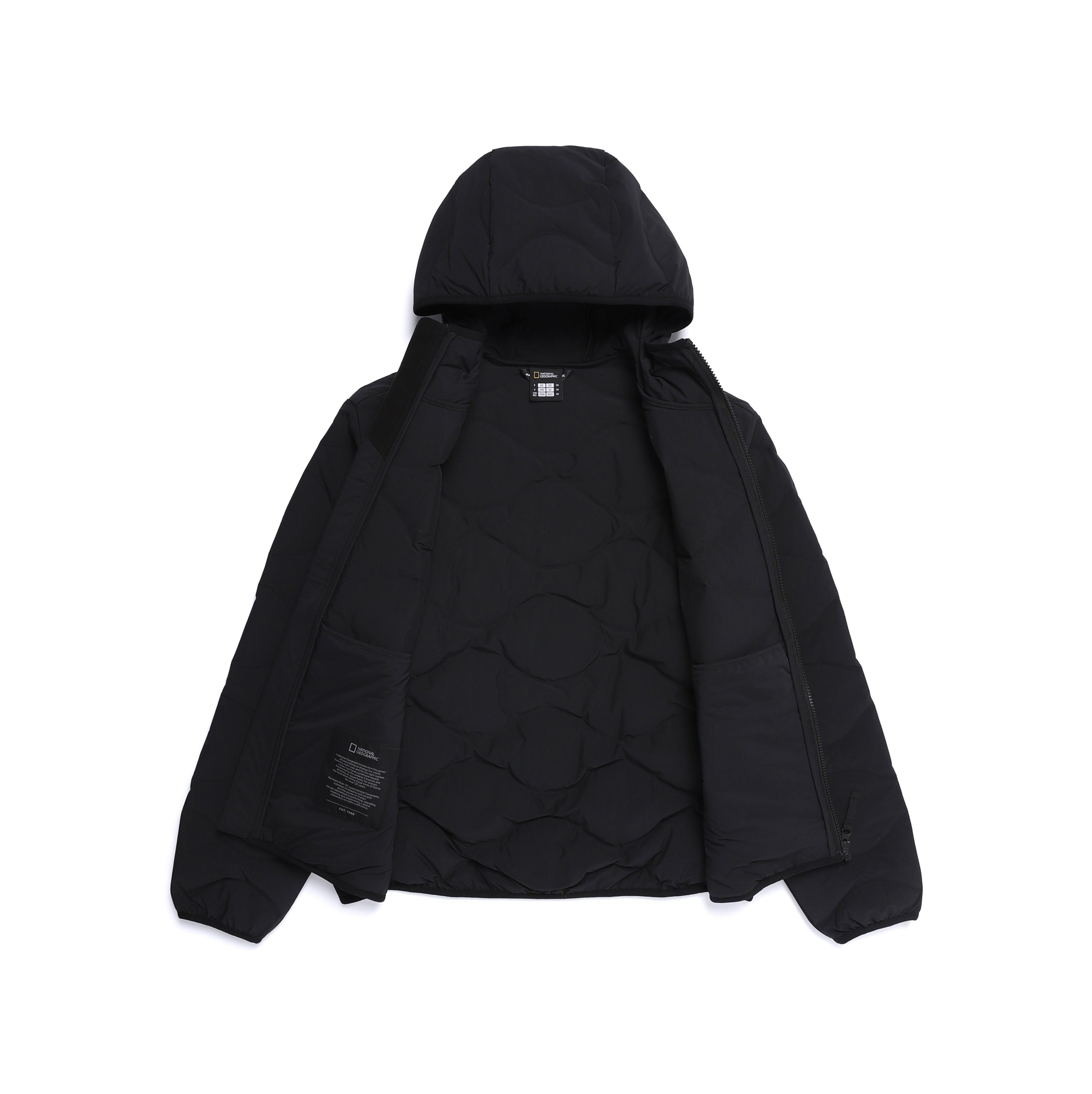 PO'O-ULI HOODIE TUBE DUCK DOWN JUMPER BLACK