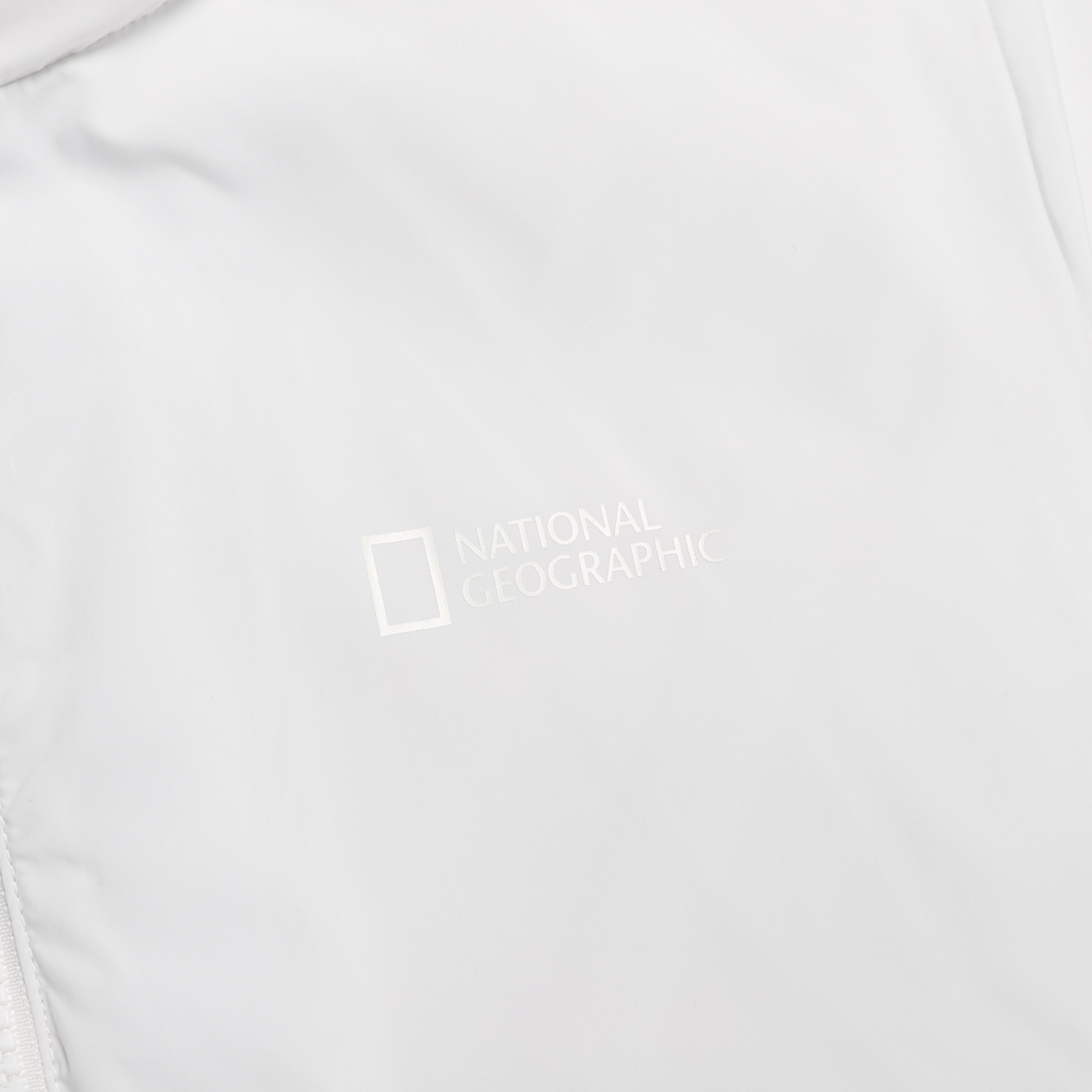 WOMEN PO'O-ULI STAND NECK NON-QUILTED DUCK DOWN JUMPER O/WHITE