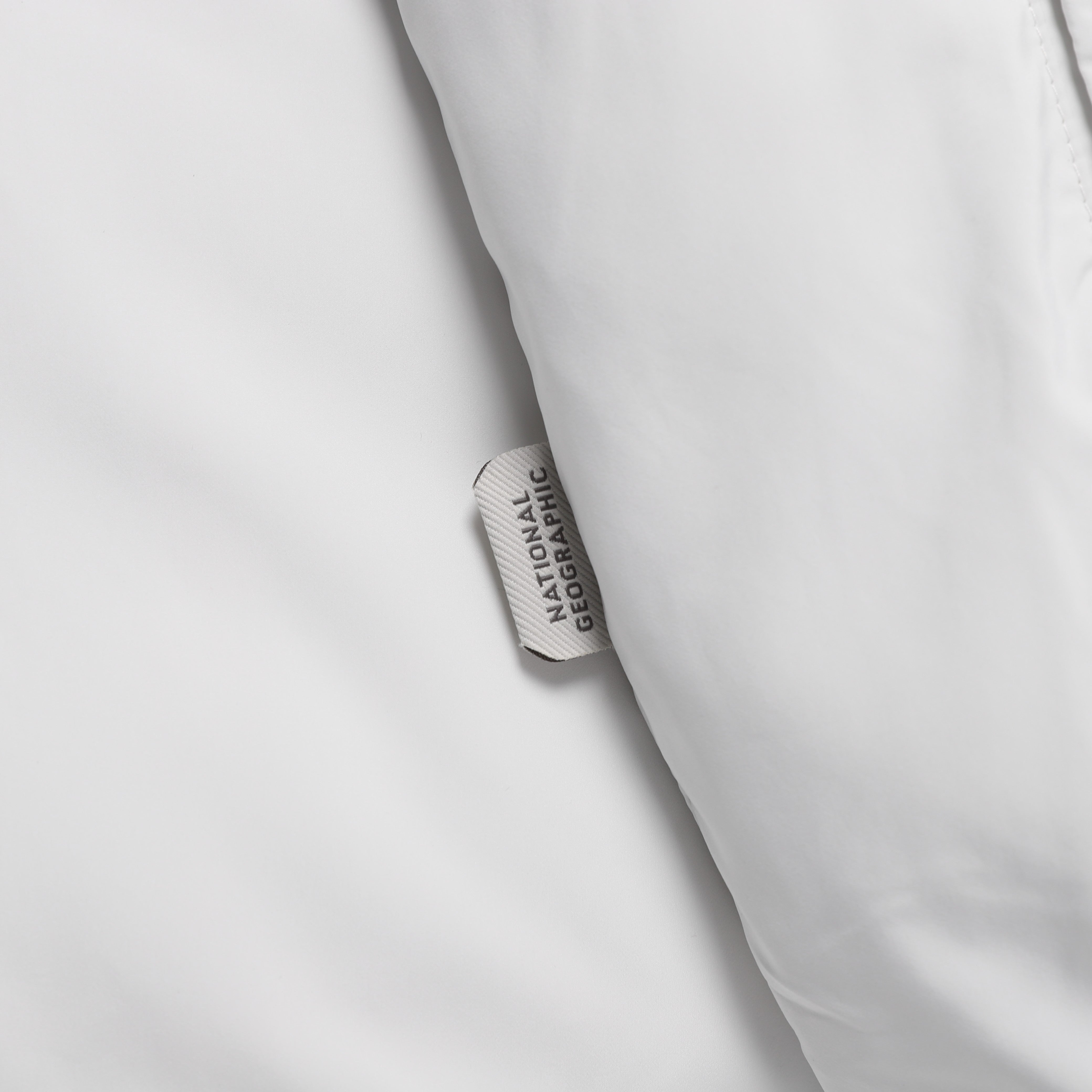 WOMEN PO'O-ULI STAND NECK NON-QUILTED DUCK DOWN JUMPER O/WHITE