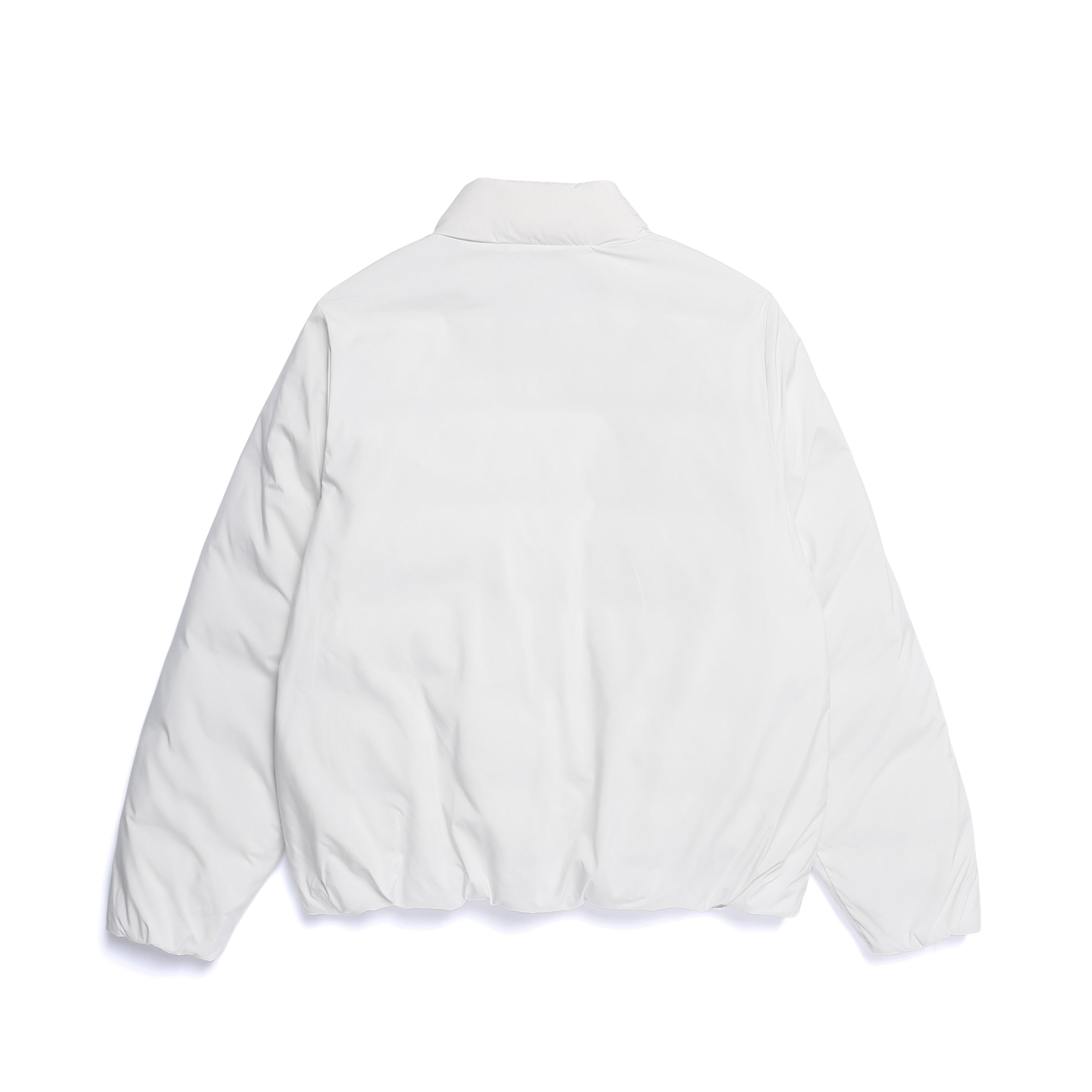 WOMEN PO'O-ULI STAND NECK NON-QUILTED DUCK DOWN JUMPER O/WHITE