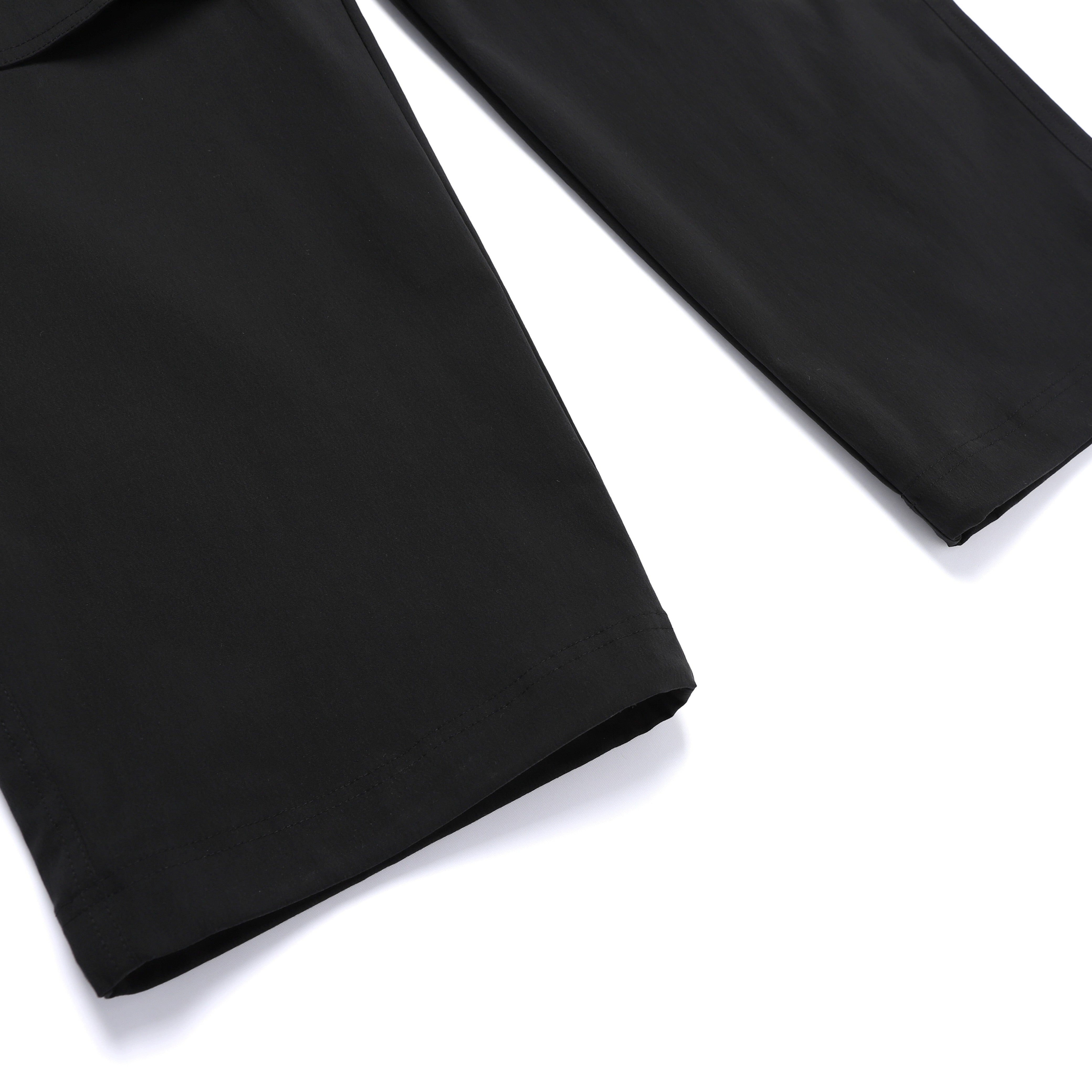 SEMI-LOOSE STRAIGHT PANTS BLACK