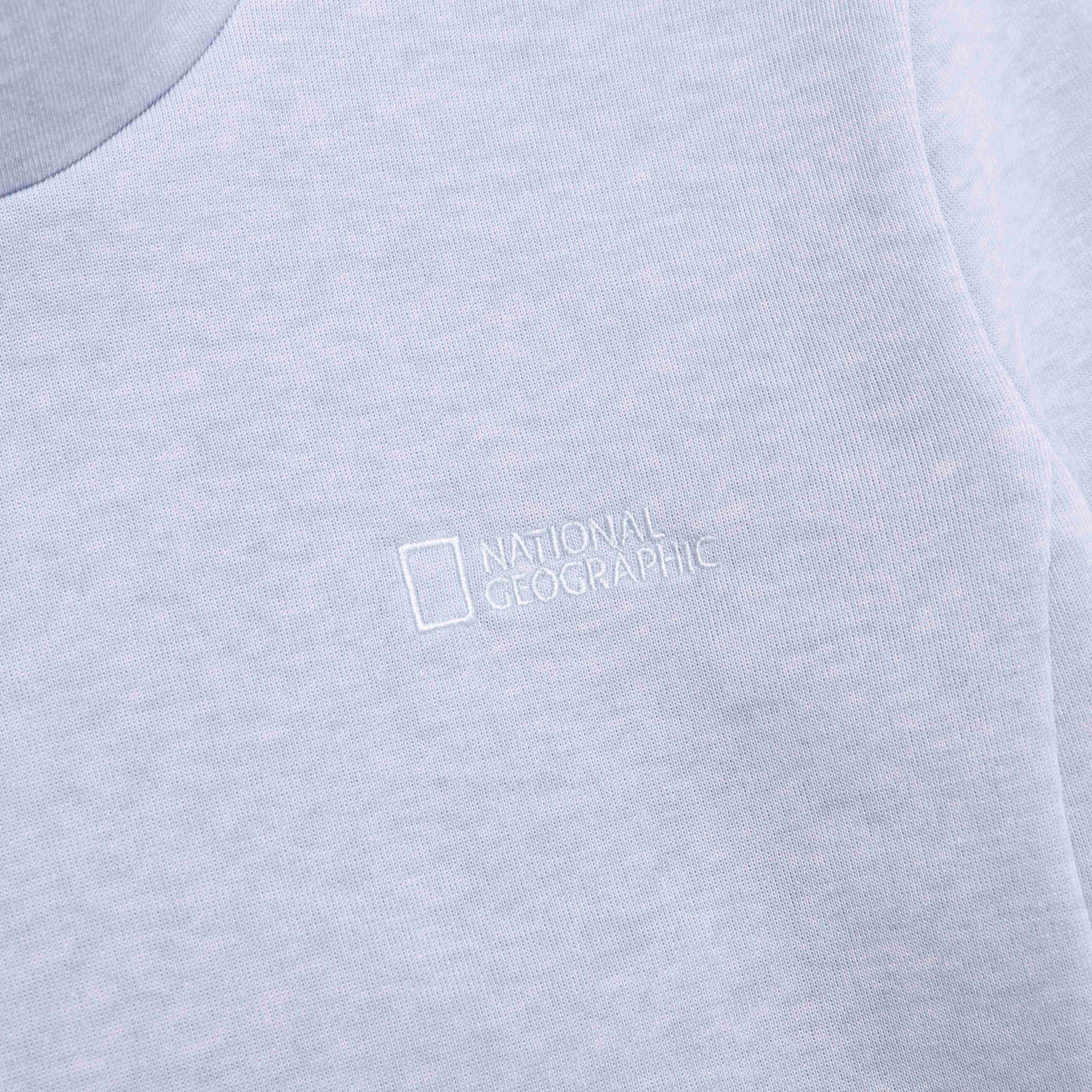 WOMEN FLEECE-LINED T-SHIRT L/BLUE