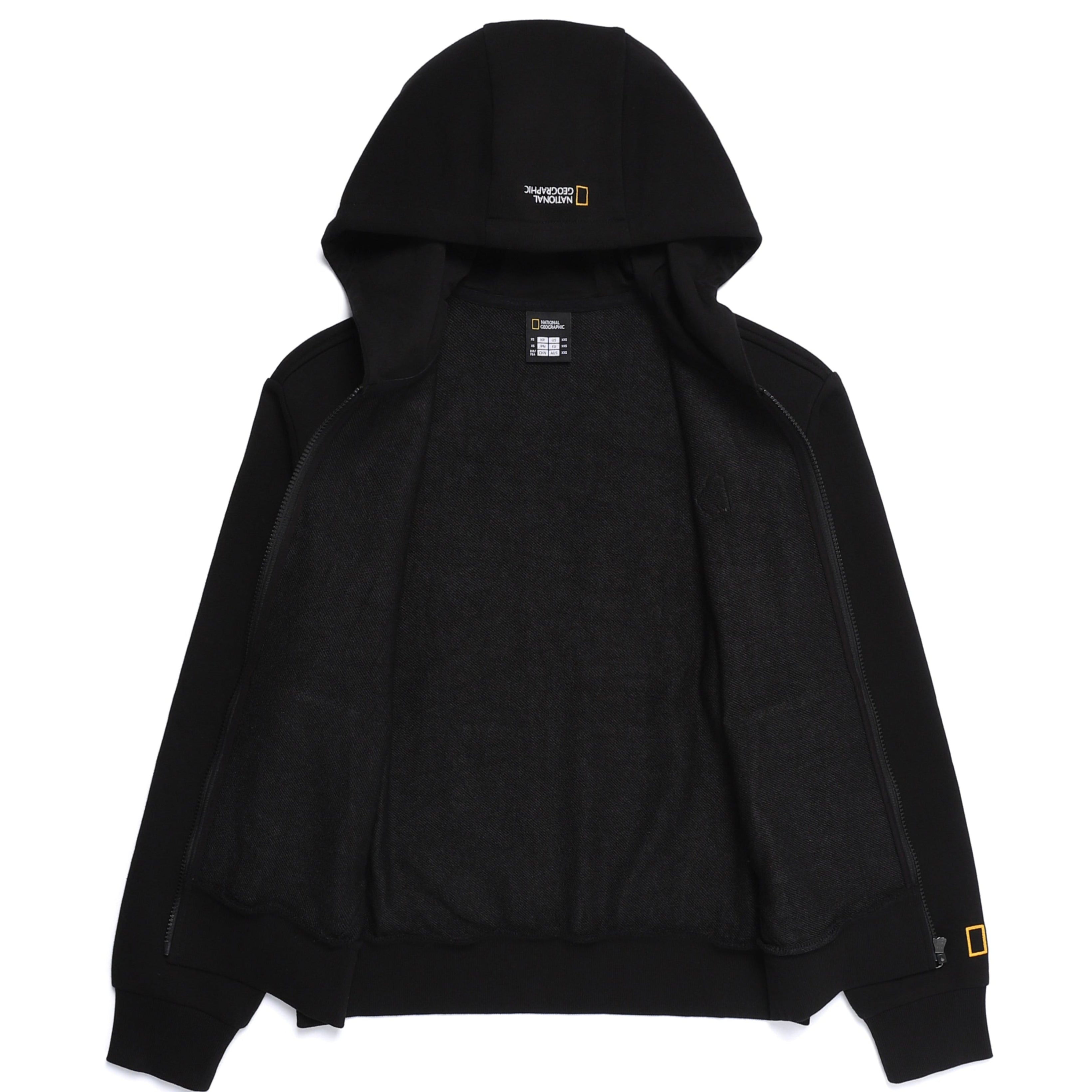 WOMEN ANIMAL WAPPEN TRAINING HOODIED ZIP-UP BLACK