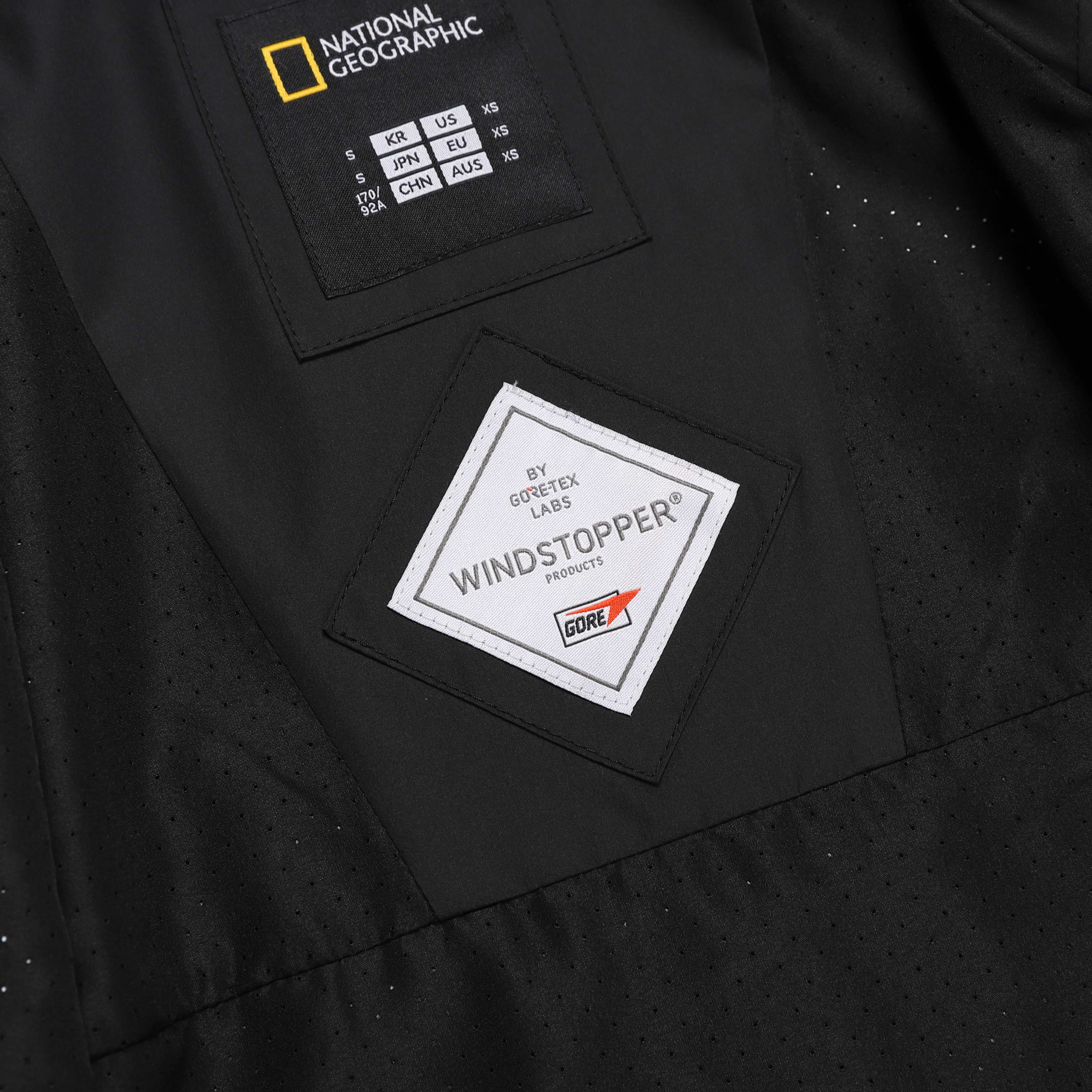 ATLAS WINDSTOPPER BY GORE-TEX LABS 2 LAYERS JACKET BLACK