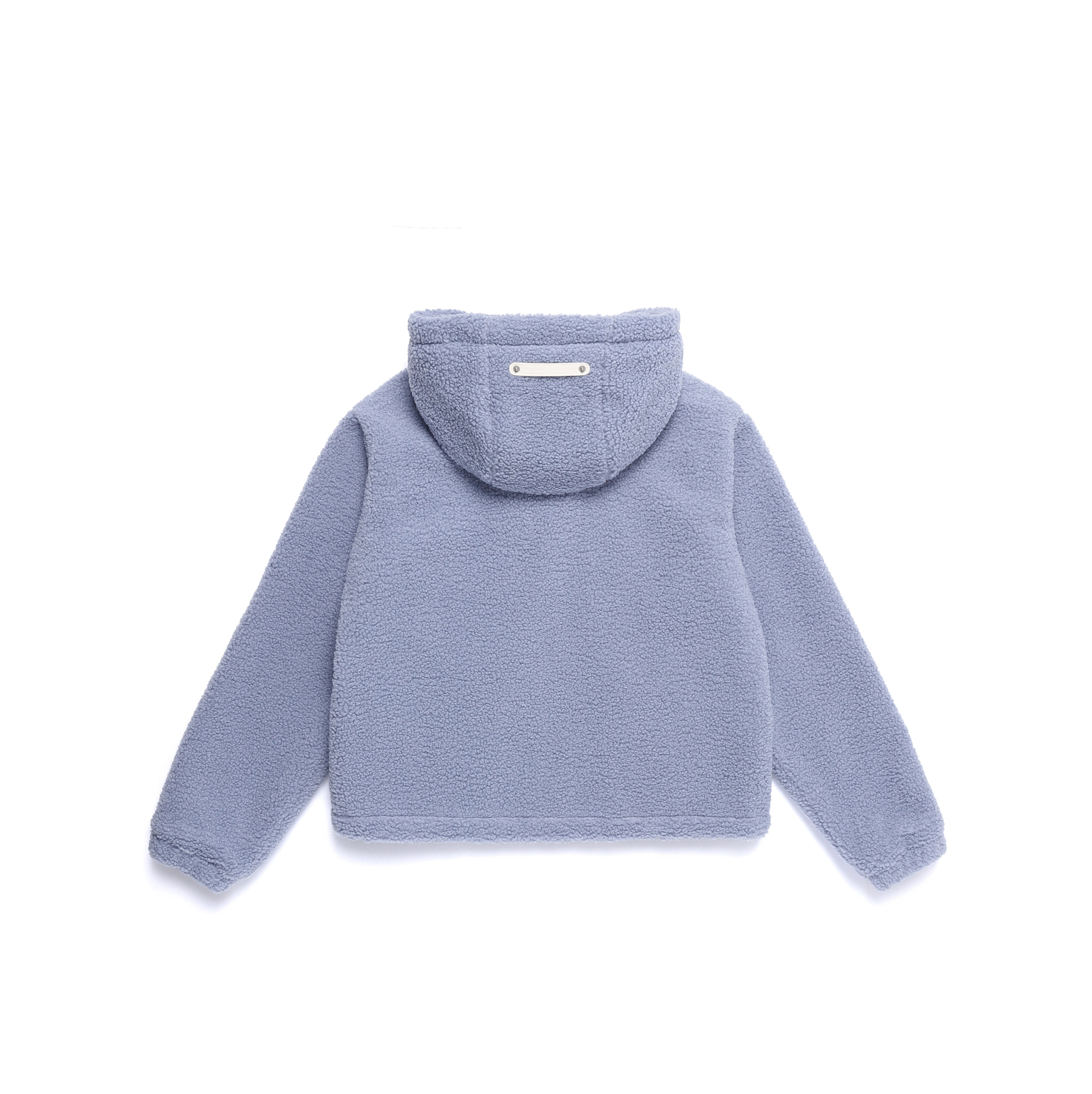 WOMEN FLEECE HOODED JUMPER L/BLUE