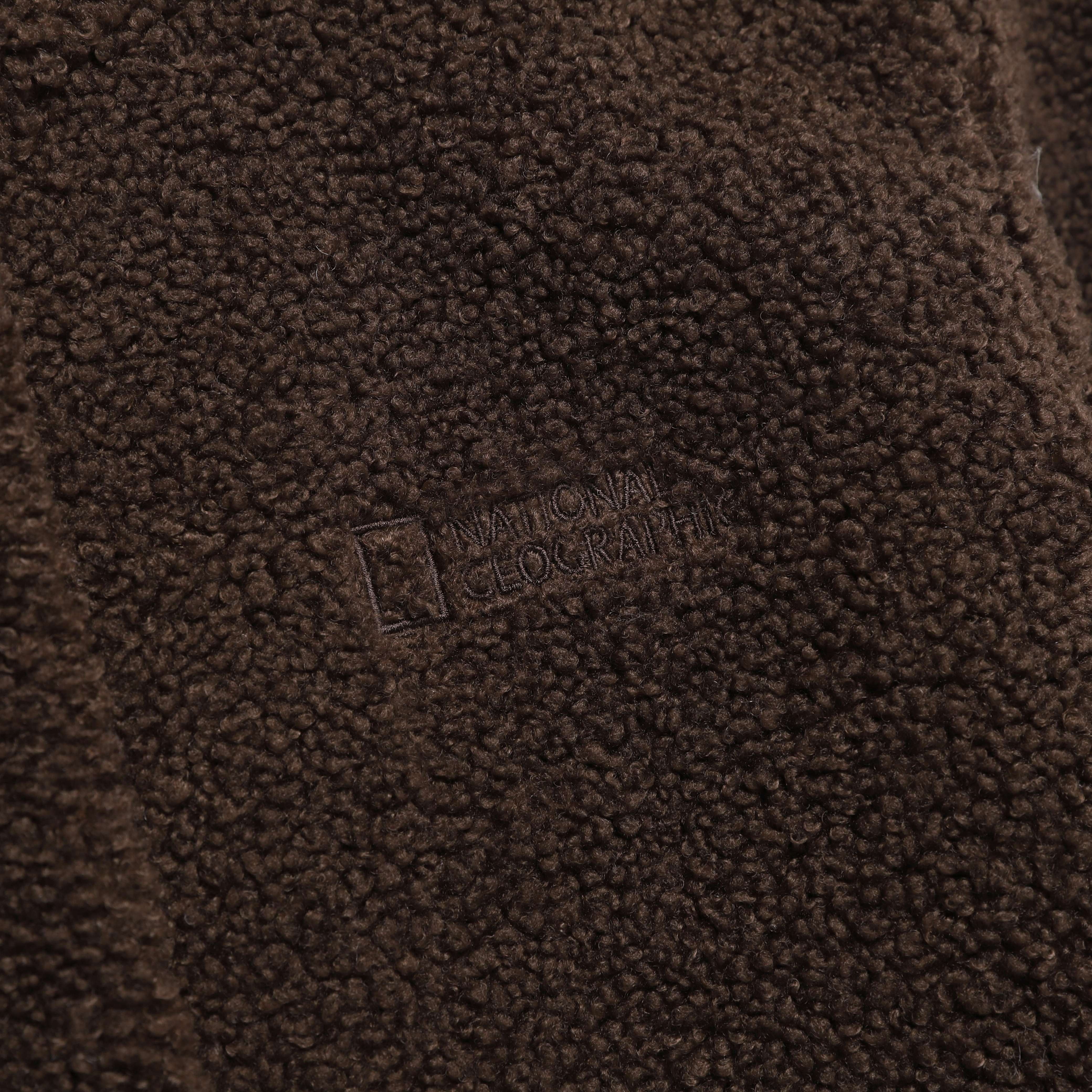 WOMEN FLEECE HOODED JUMPER BROWN