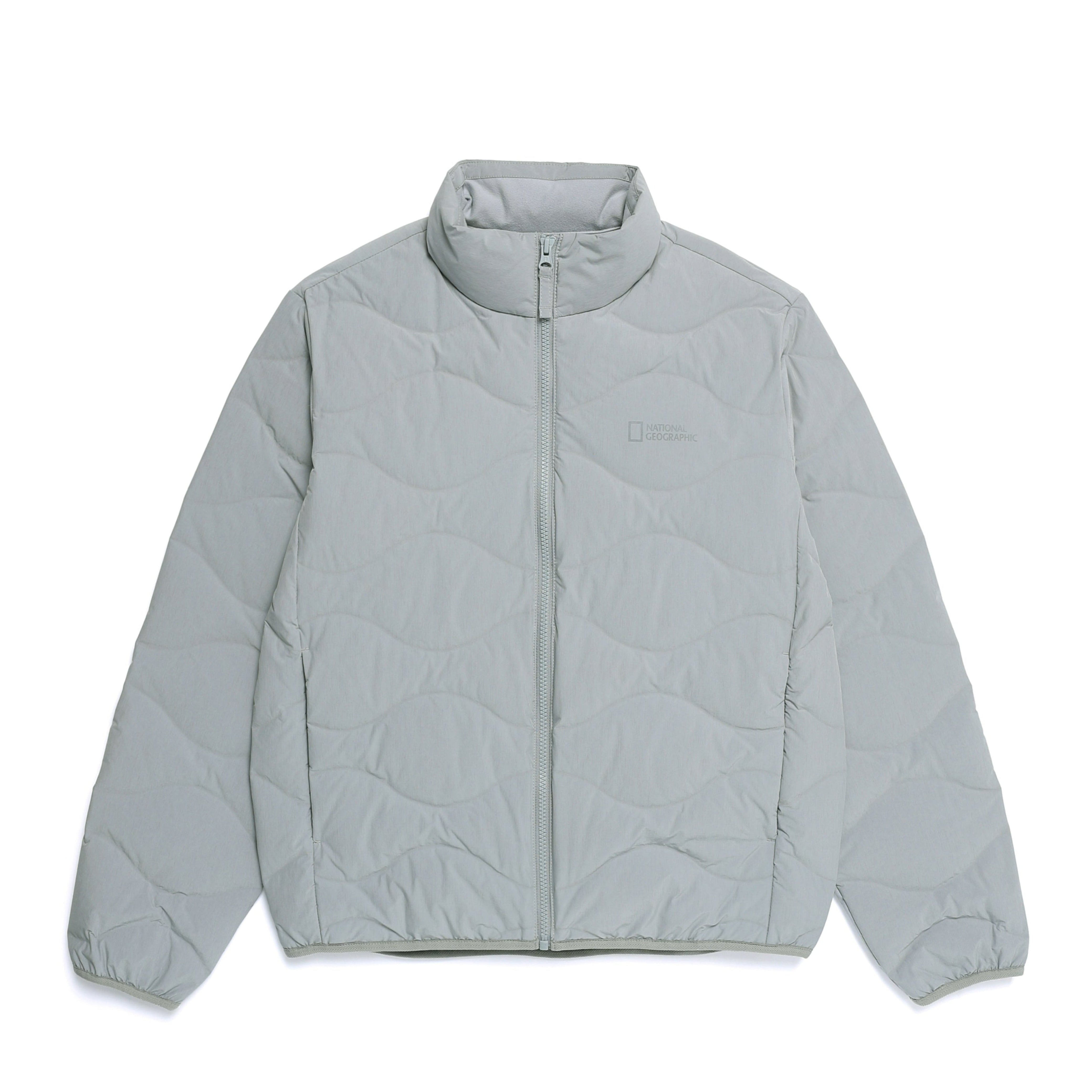 PO'O-ULI STANDNECK TUBE DUCK DOWN JUMPER STONE GREY