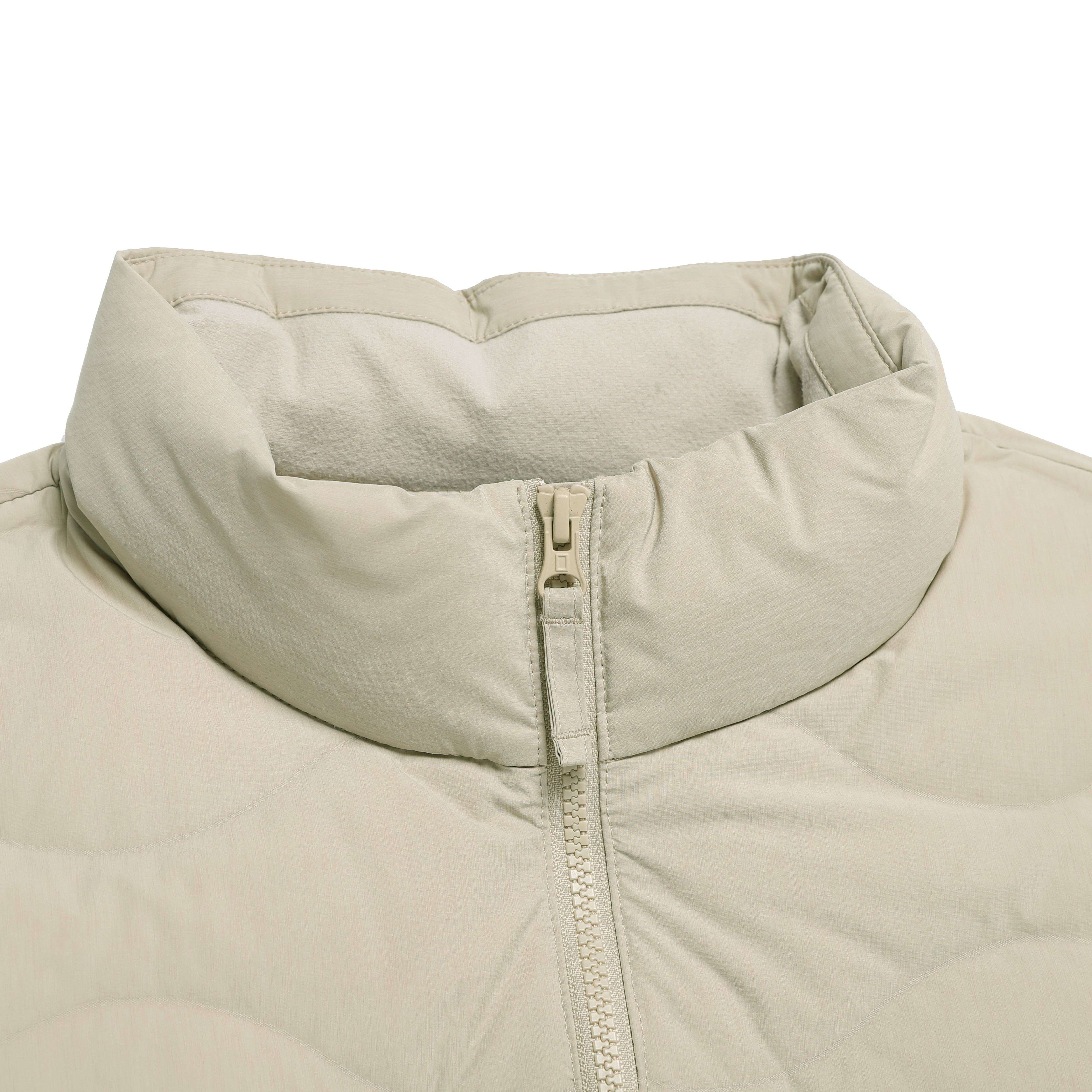 PO'O-ULI STANDNECK TUBE DUCK DOWN JUMPER MOURNING BEIGE