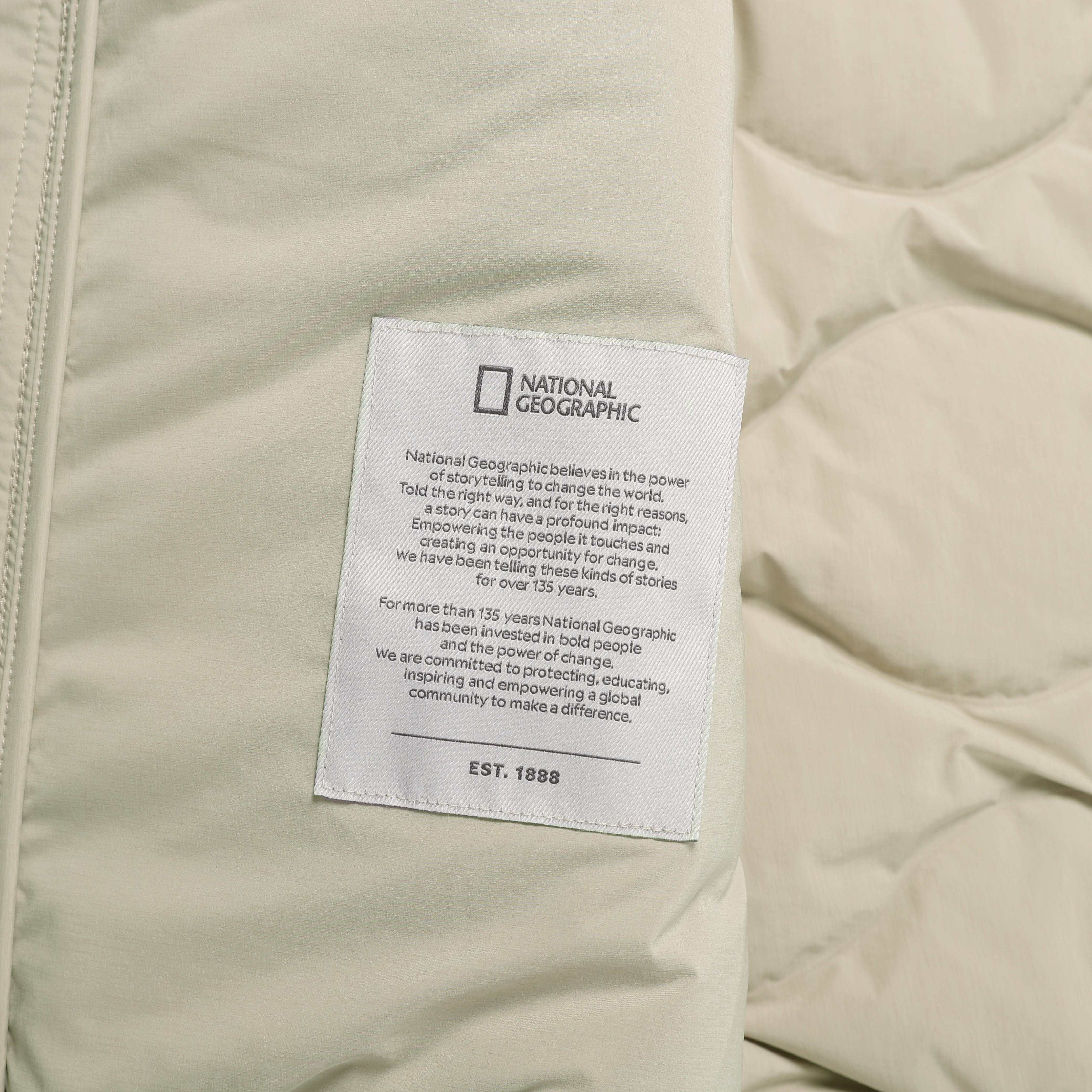 PO'O-ULI STANDNECK TUBE DUCK DOWN JUMPER MOURNING BEIGE