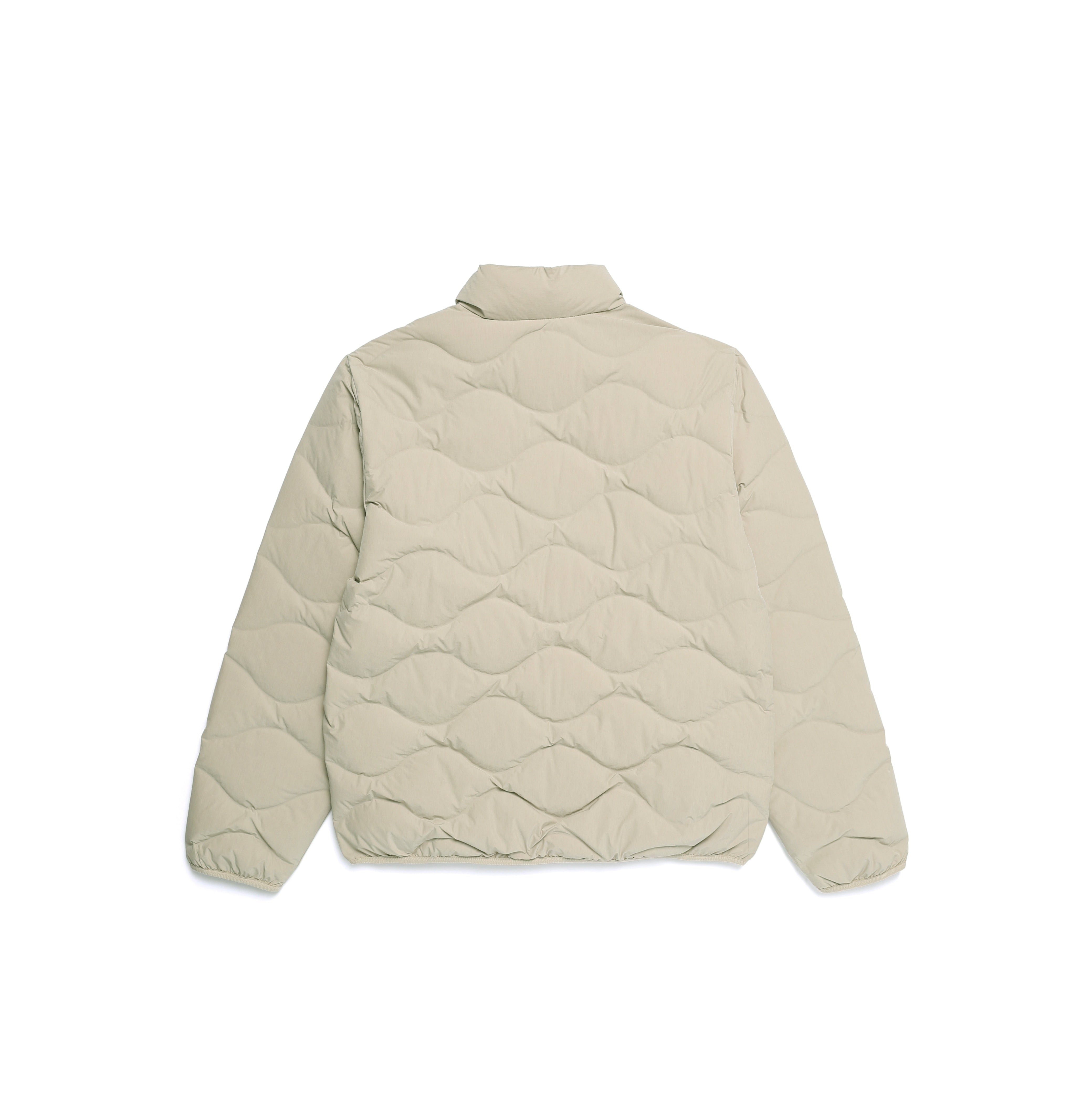 PO'O-ULI STANDNECK TUBE DUCK DOWN JUMPER MOURNING BEIGE