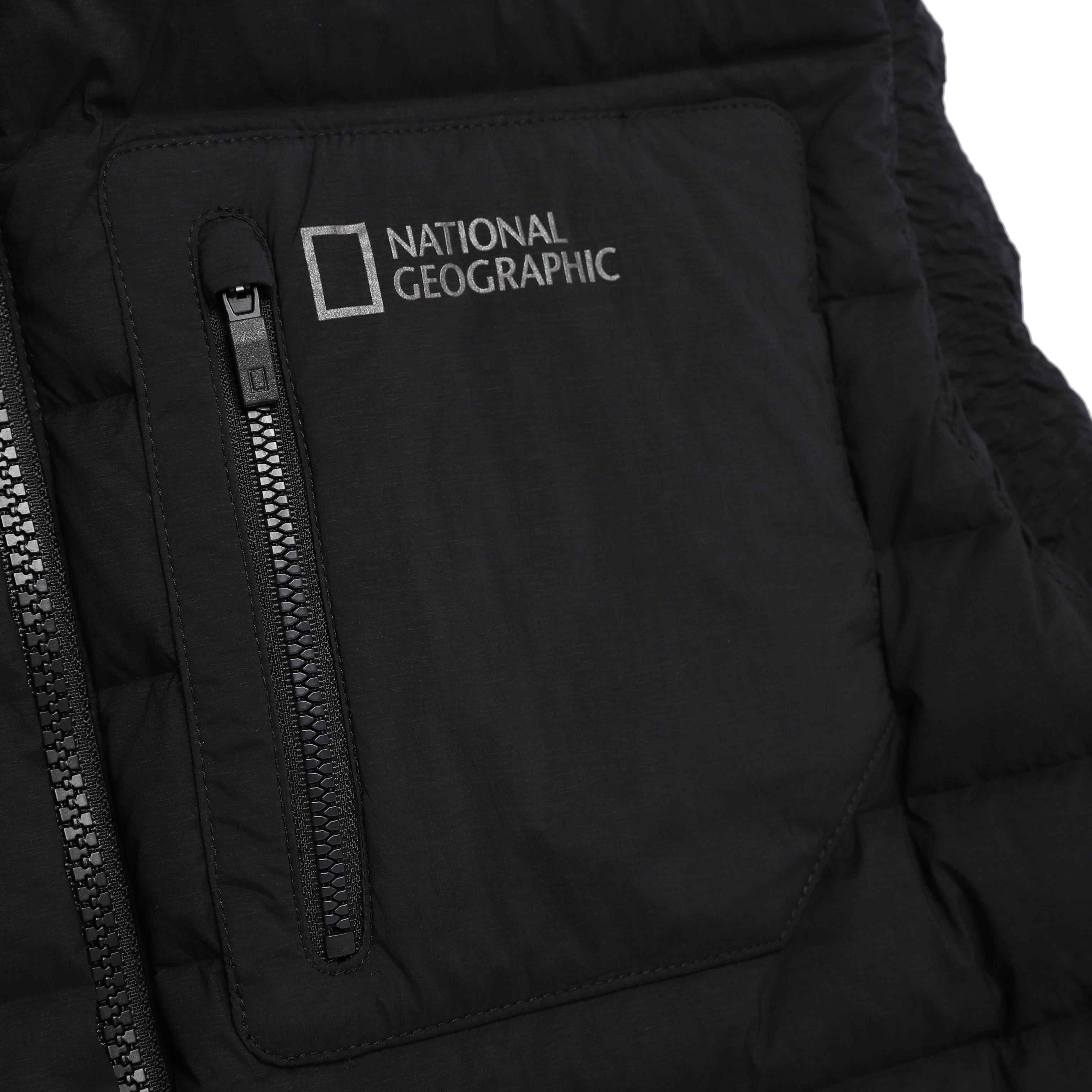 ATIK HIGH-NECK TUBE GOOSE DOWN VEST BLACK