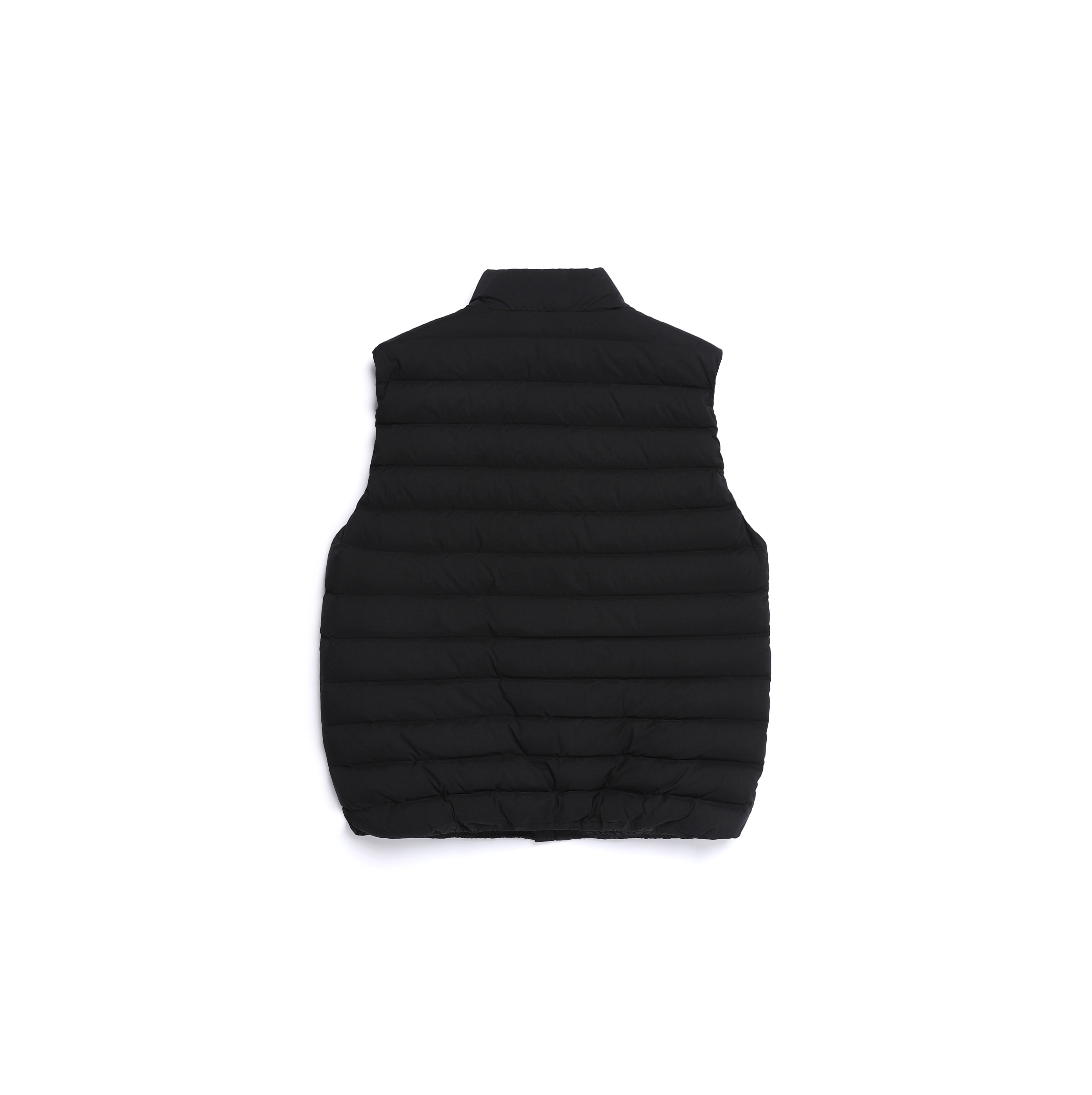 ATIK HIGH-NECK TUBE GOOSE DOWN VEST BLACK