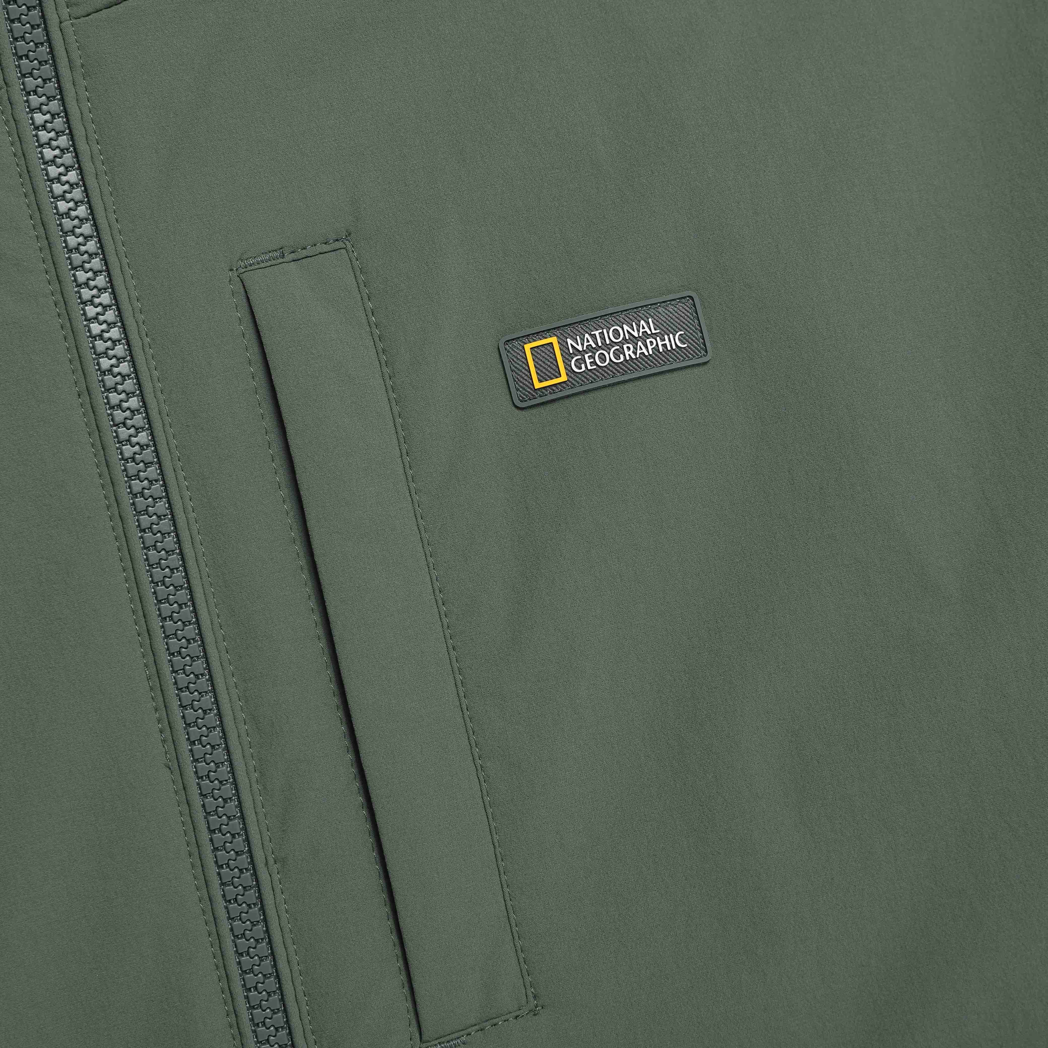 ARCHELON WOVEN STRETCH HOODIE ZIP-UP KHAKI