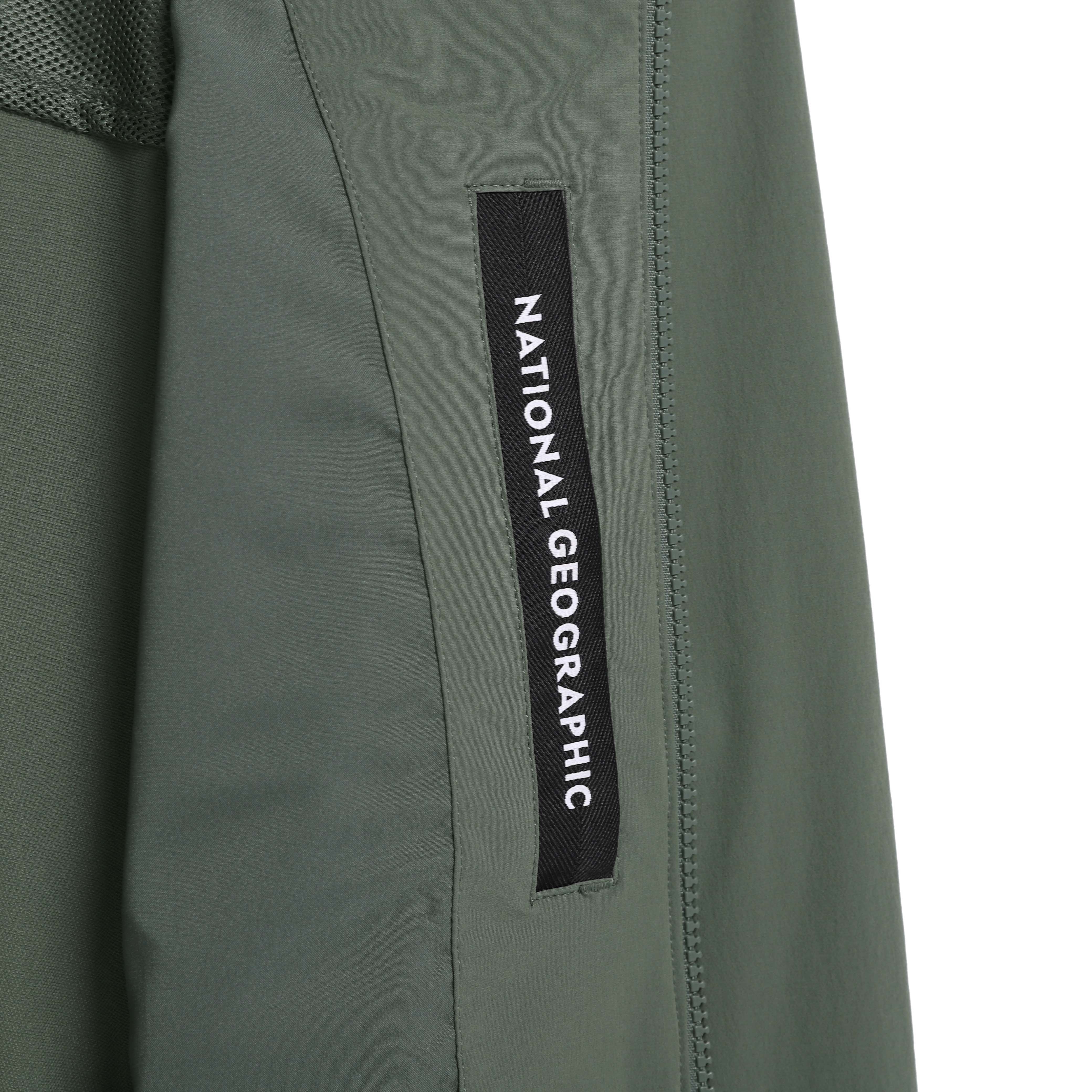 ARCHELON WOVEN STRETCH HOODIE ZIP-UP KHAKI