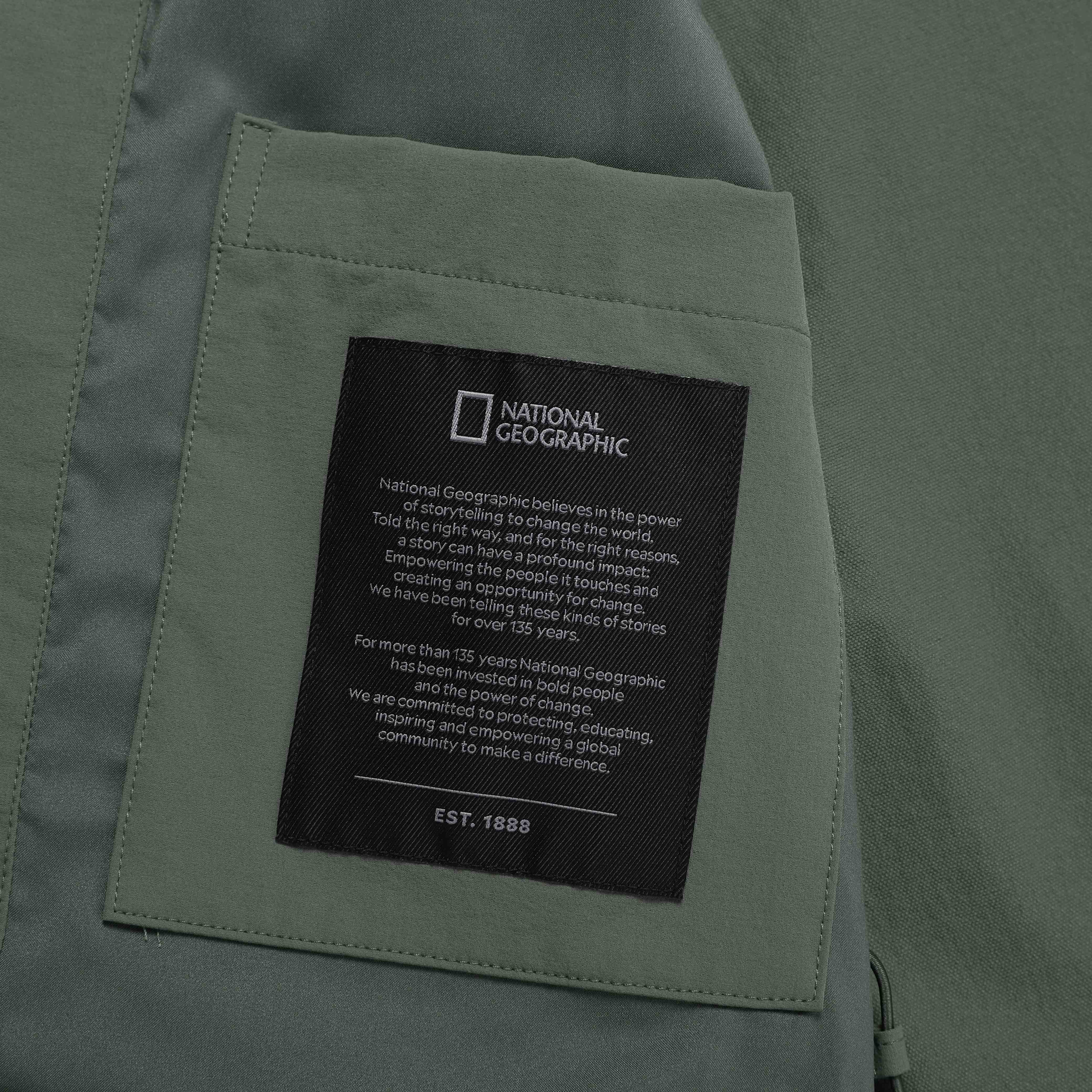 ARCHELON WOVEN STRETCH HOODIE ZIP-UP KHAKI
