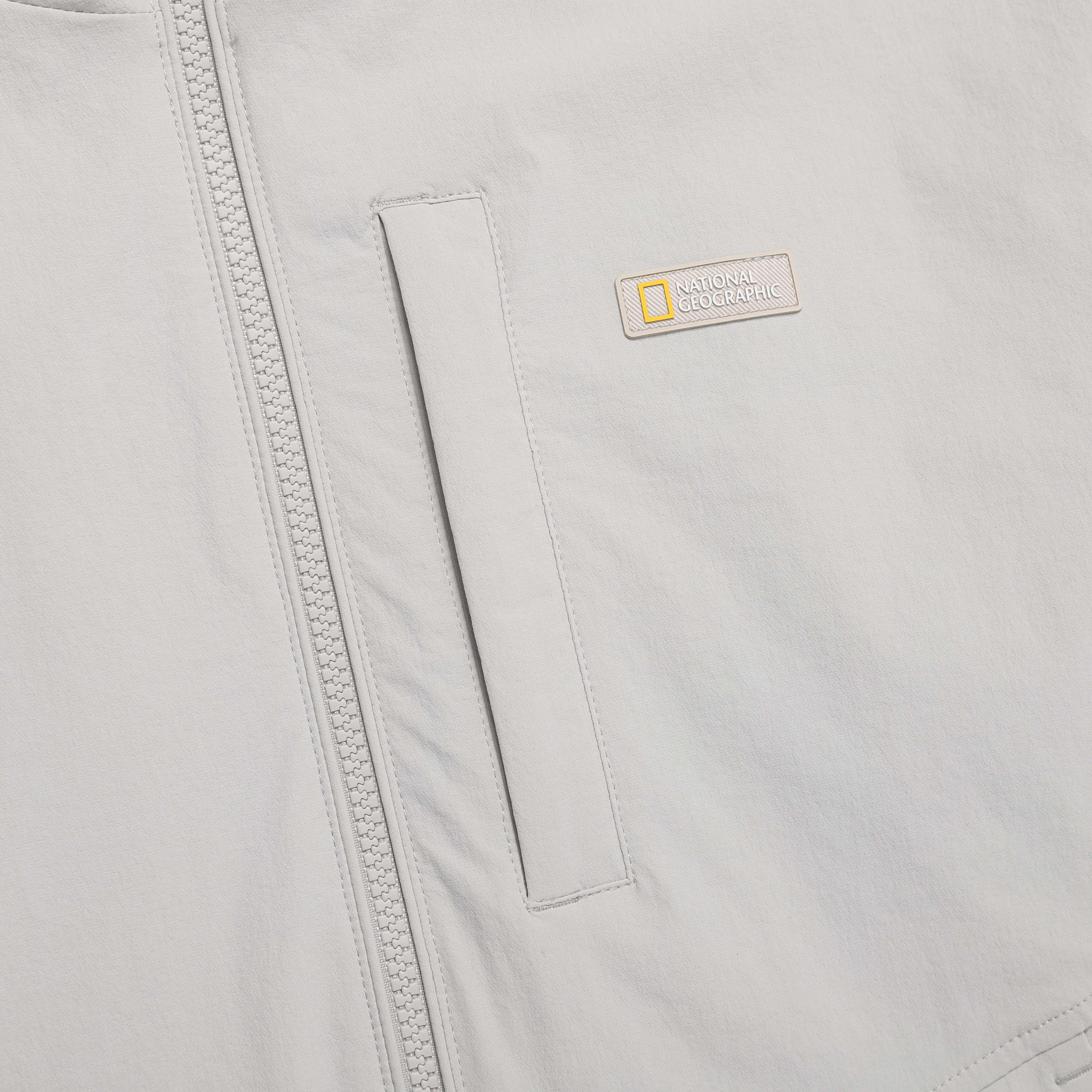 ARCHELON WOVEN STRETCH HOODIE ZIP-UP L/GREY