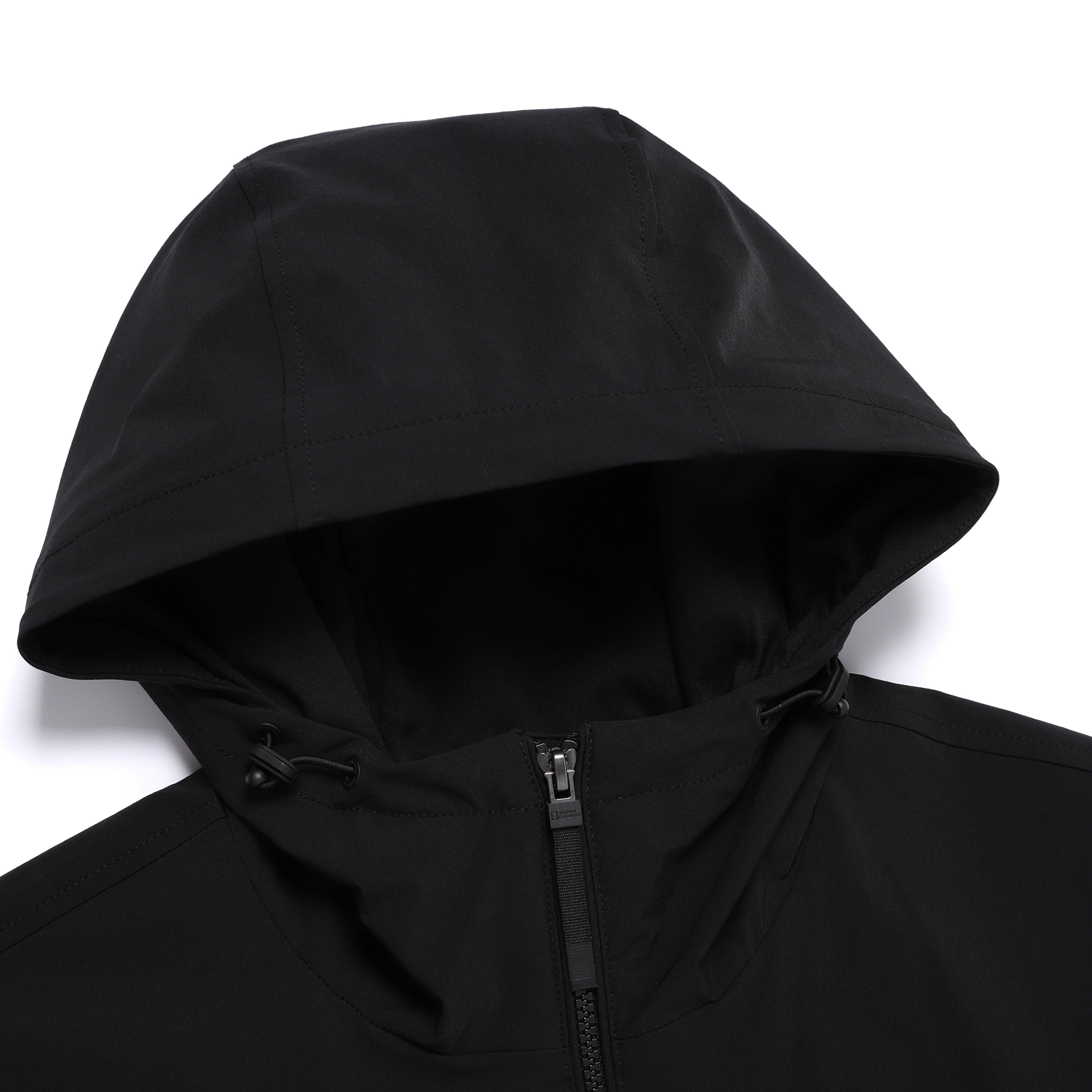 ARCHELON WOVEN STRETCH HOODIE ZIP-UP BLACK