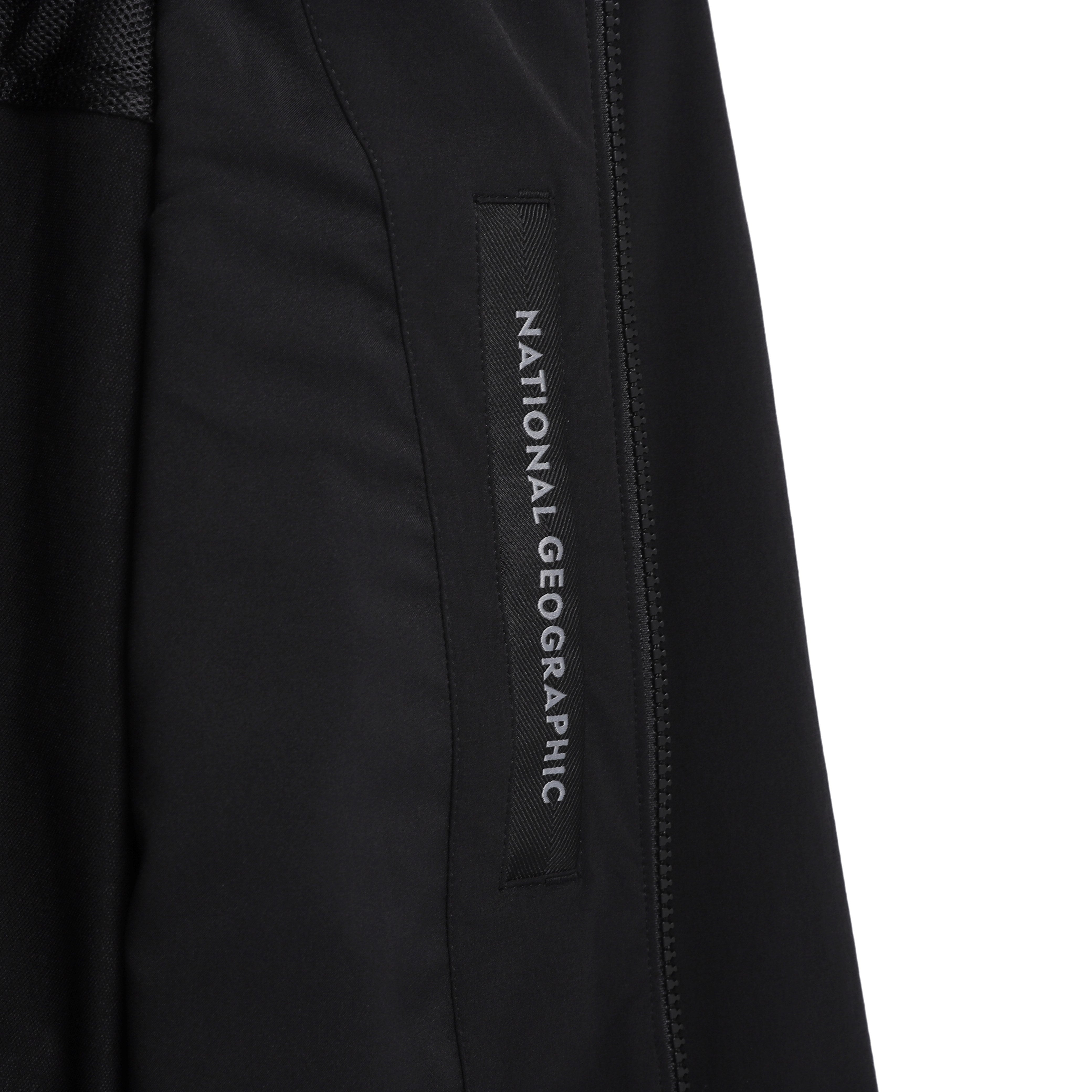 ARCHELON WOVEN STRETCH HOODIE ZIP-UP BLACK