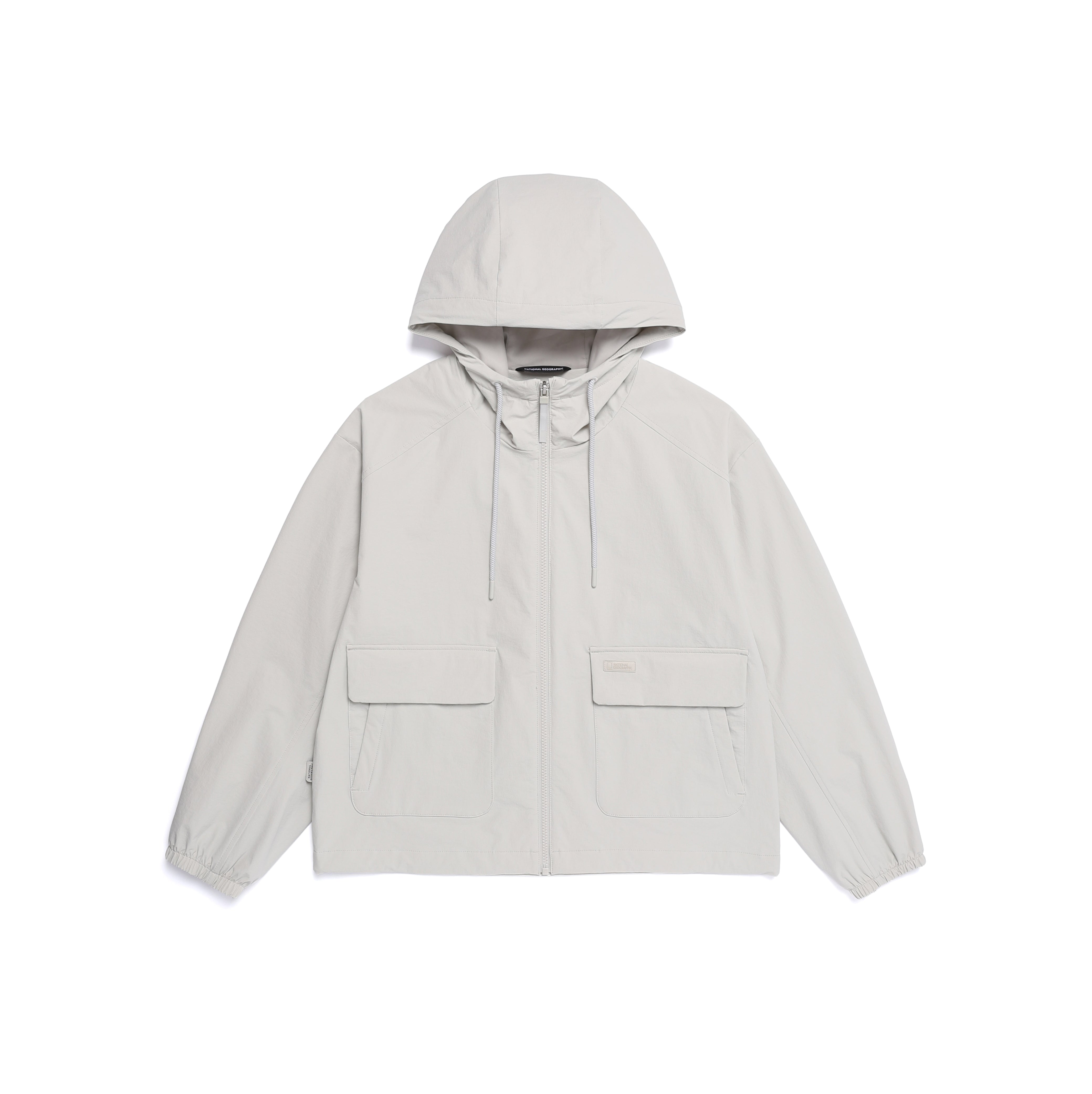WOMEN ARCHELON WOVEN STRETCH TRAINING HOODED ZIP-UP L/GREY