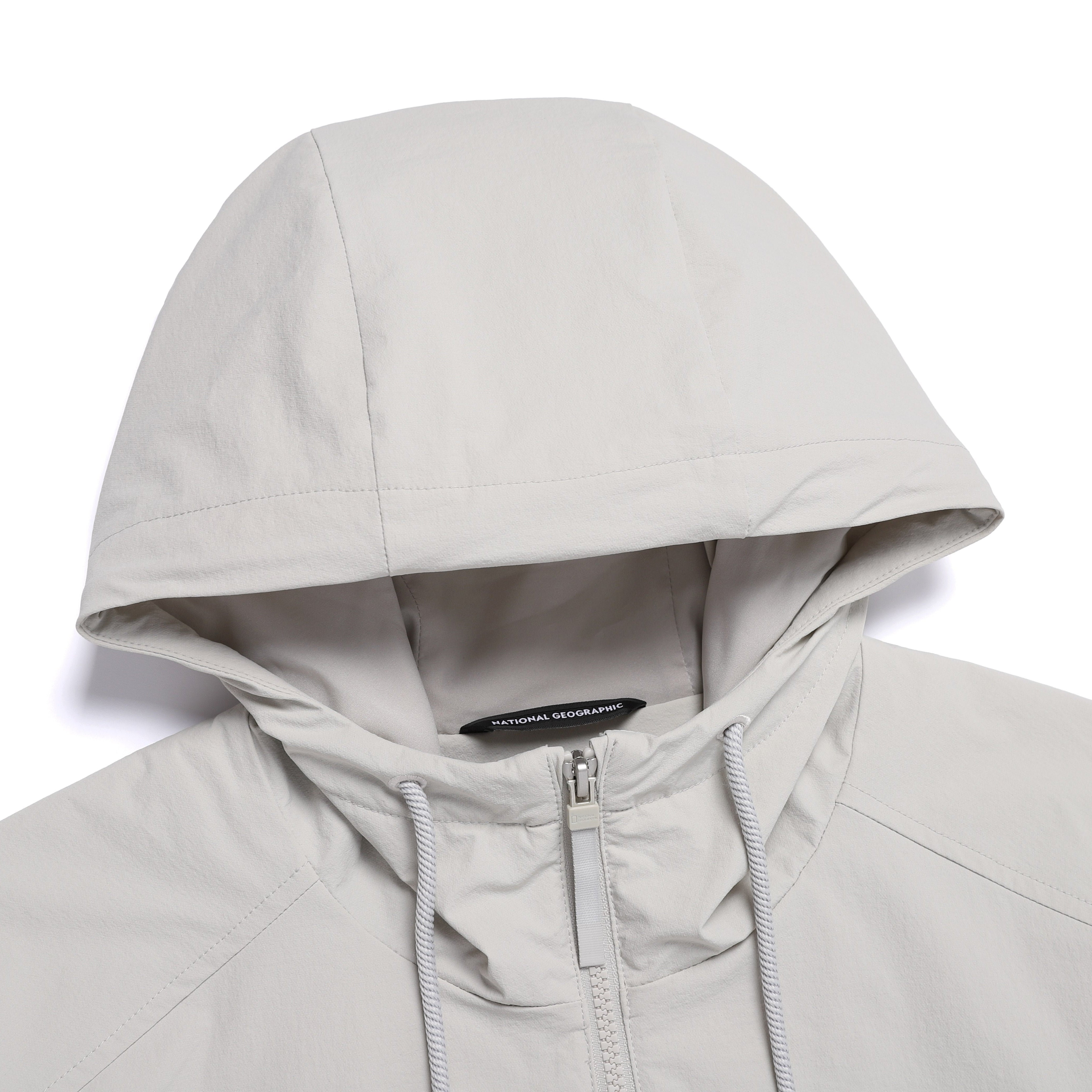 WOMEN ARCHELON WOVEN STRETCH TRAINING HOODED ZIP-UP L/GREY