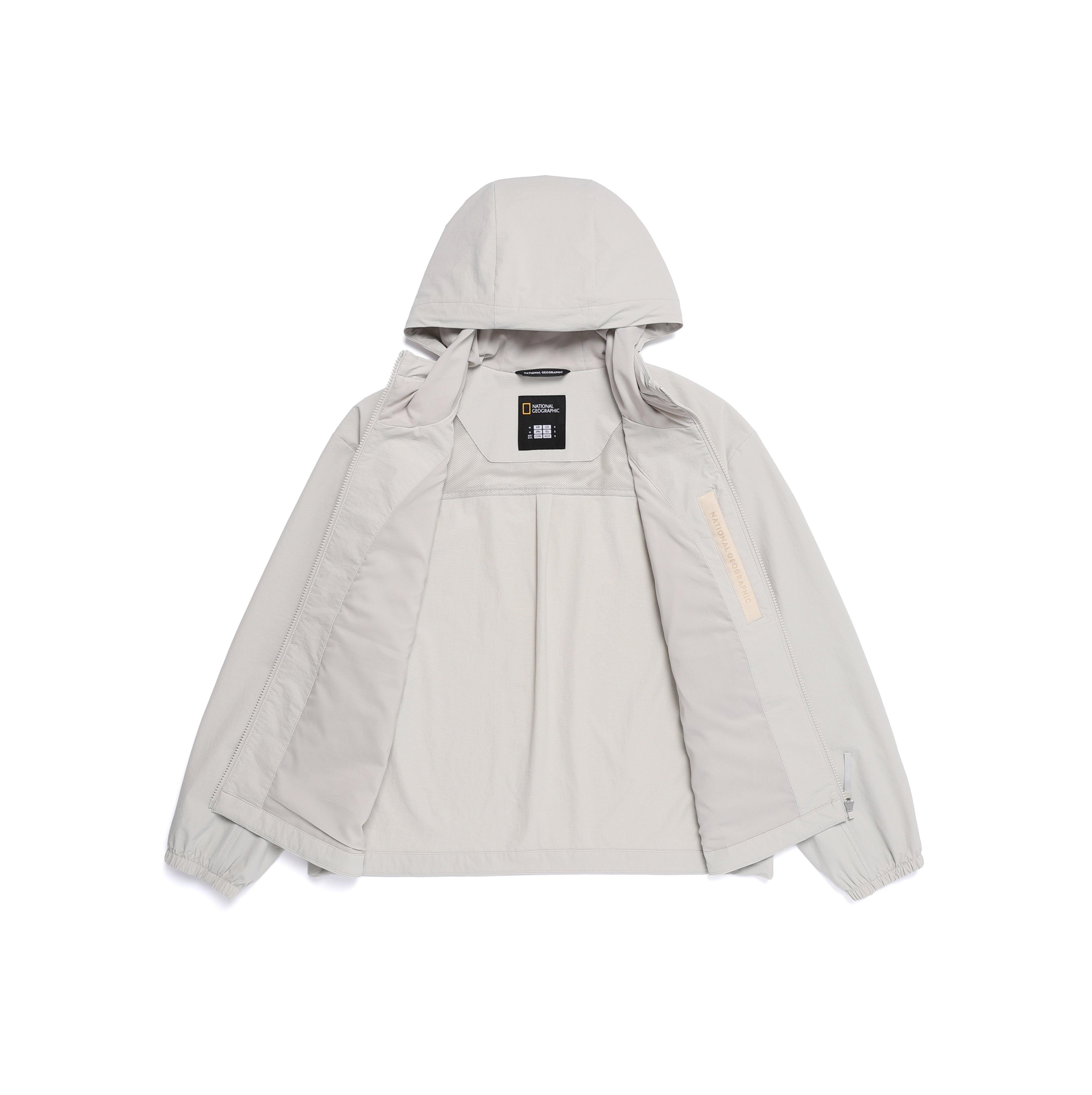 WOMEN ARCHELON WOVEN STRETCH TRAINING HOODED ZIP-UP L/GREY