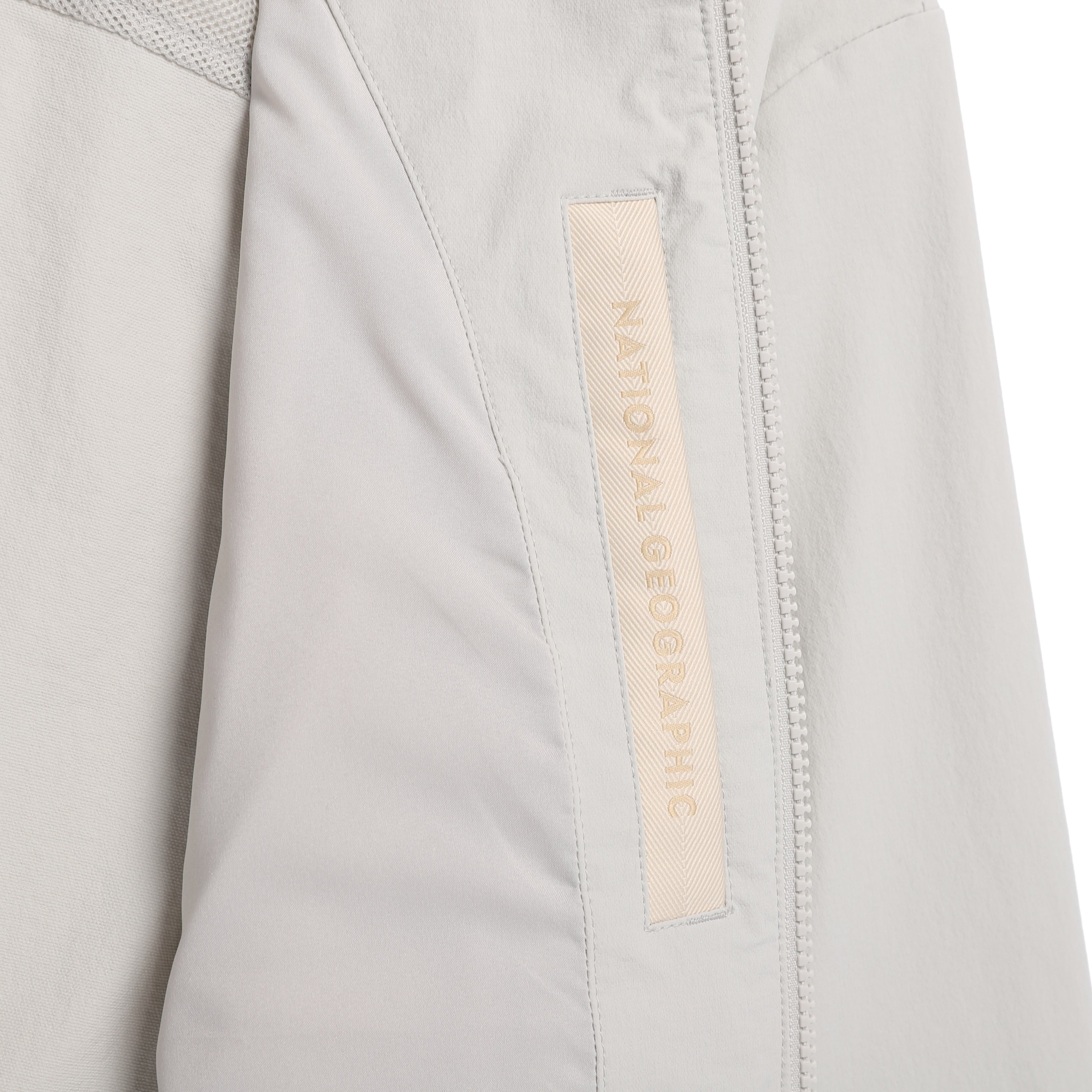 WOMEN ARCHELON WOVEN STRETCH TRAINING HOODED ZIP-UP L/GREY