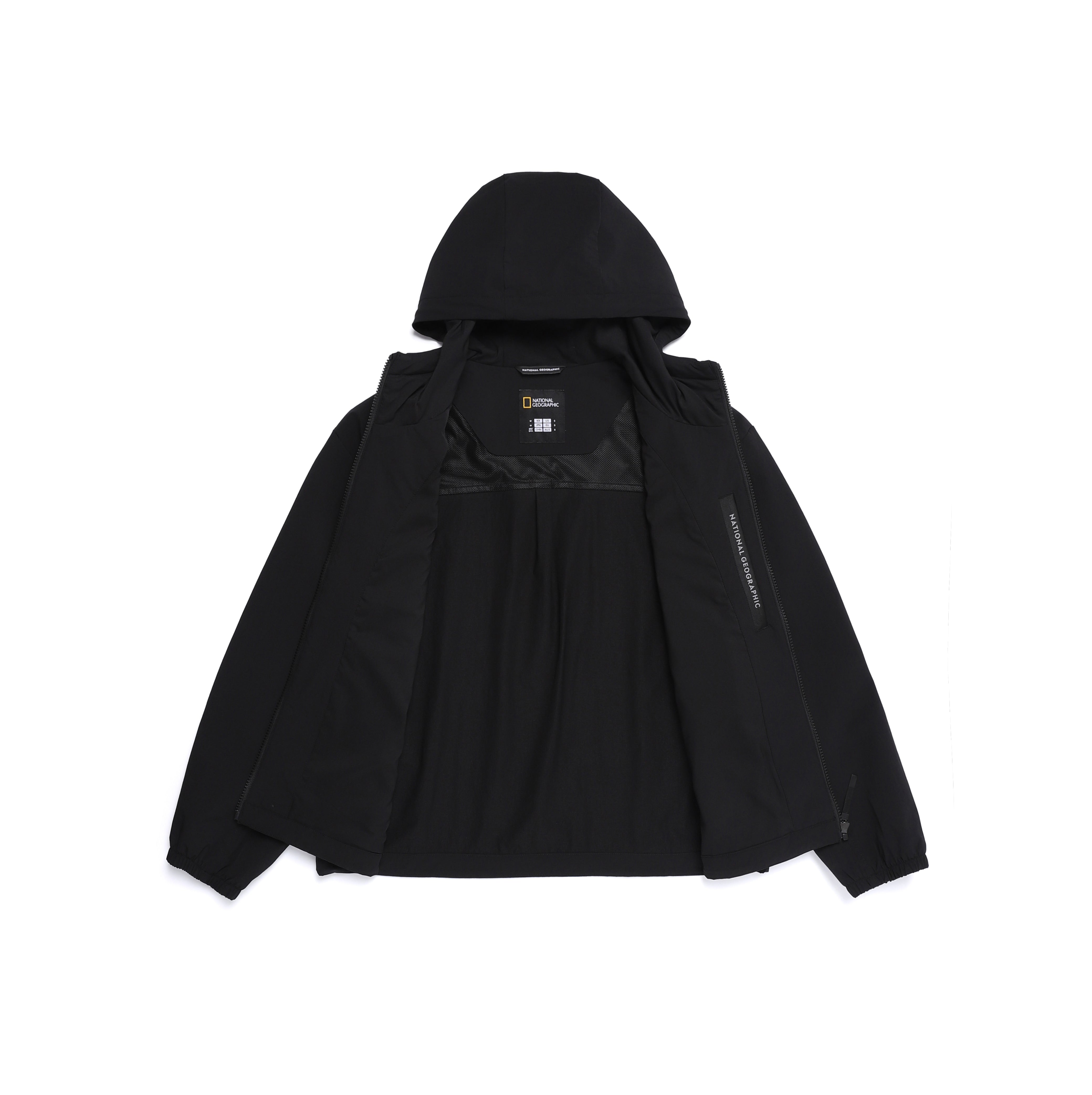 WOMEN ARCHELON WOVEN STRETCH TRAINING HOODED ZIP-UP BLACK