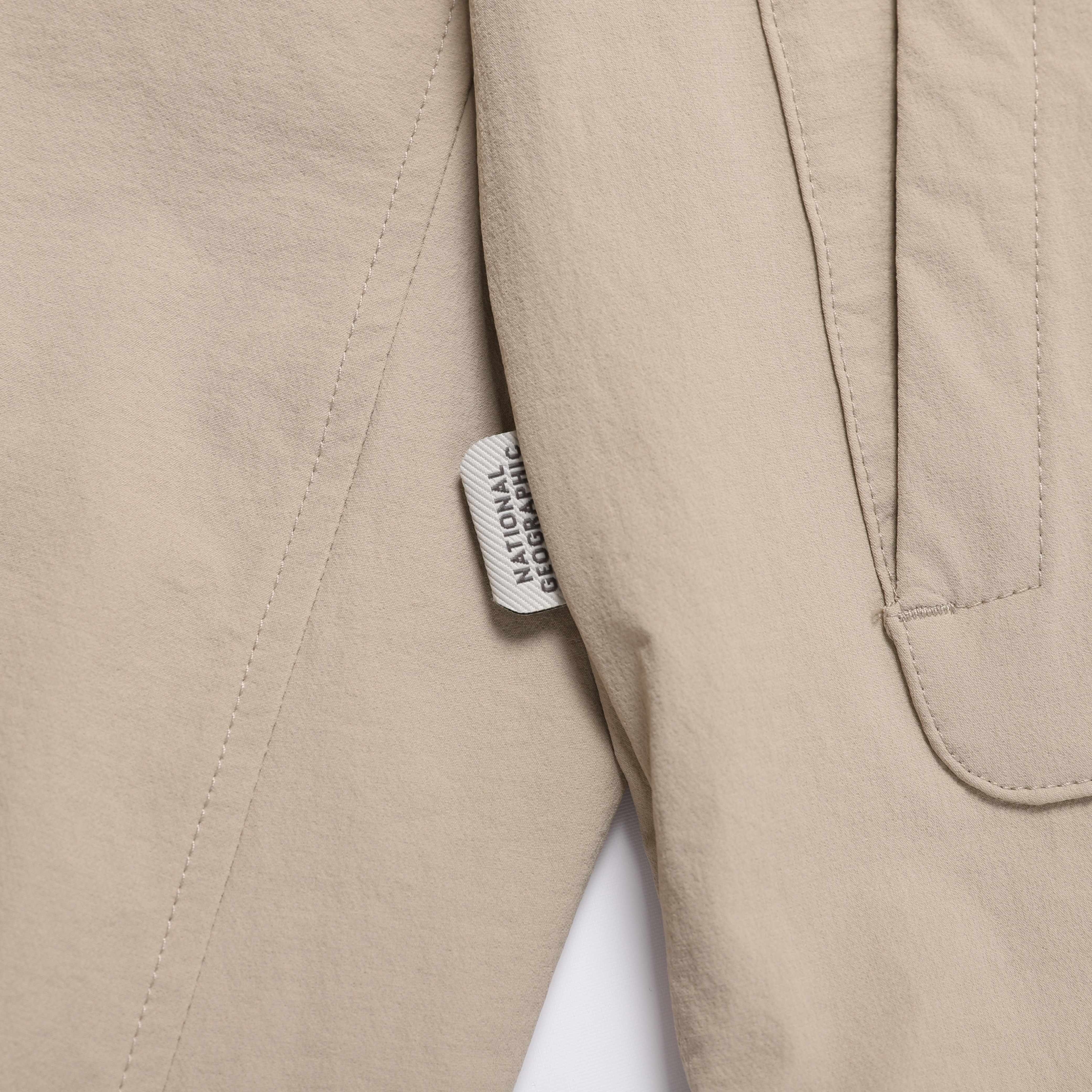 WOMEN ARCHELON WOVEN STRETCH TRAINING HOODED ZIP-UP MOURNING BEIGE
