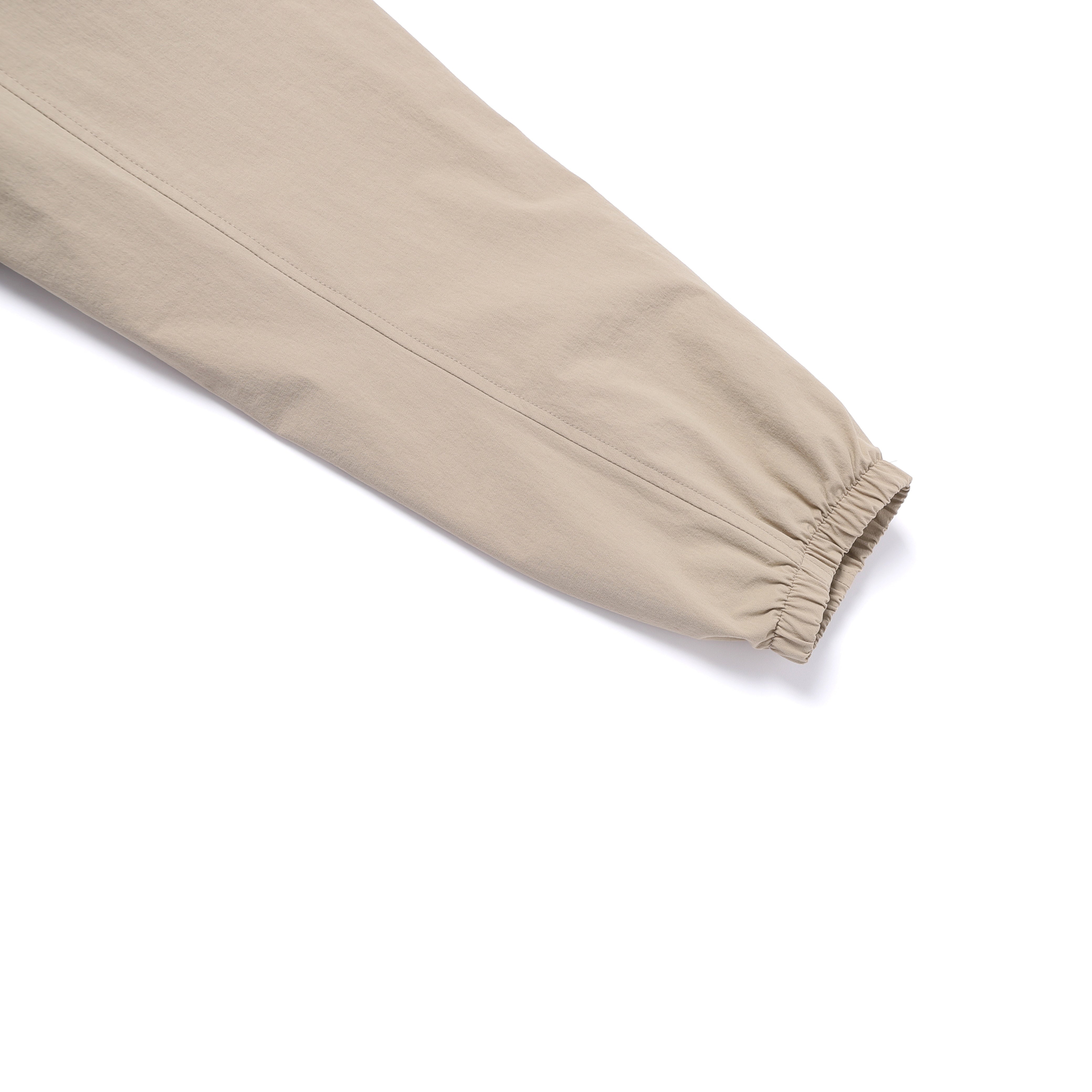 WOMEN ARCHELON WOVEN STRETCH TRAINING HOODED ZIP-UP MOURNING BEIGE