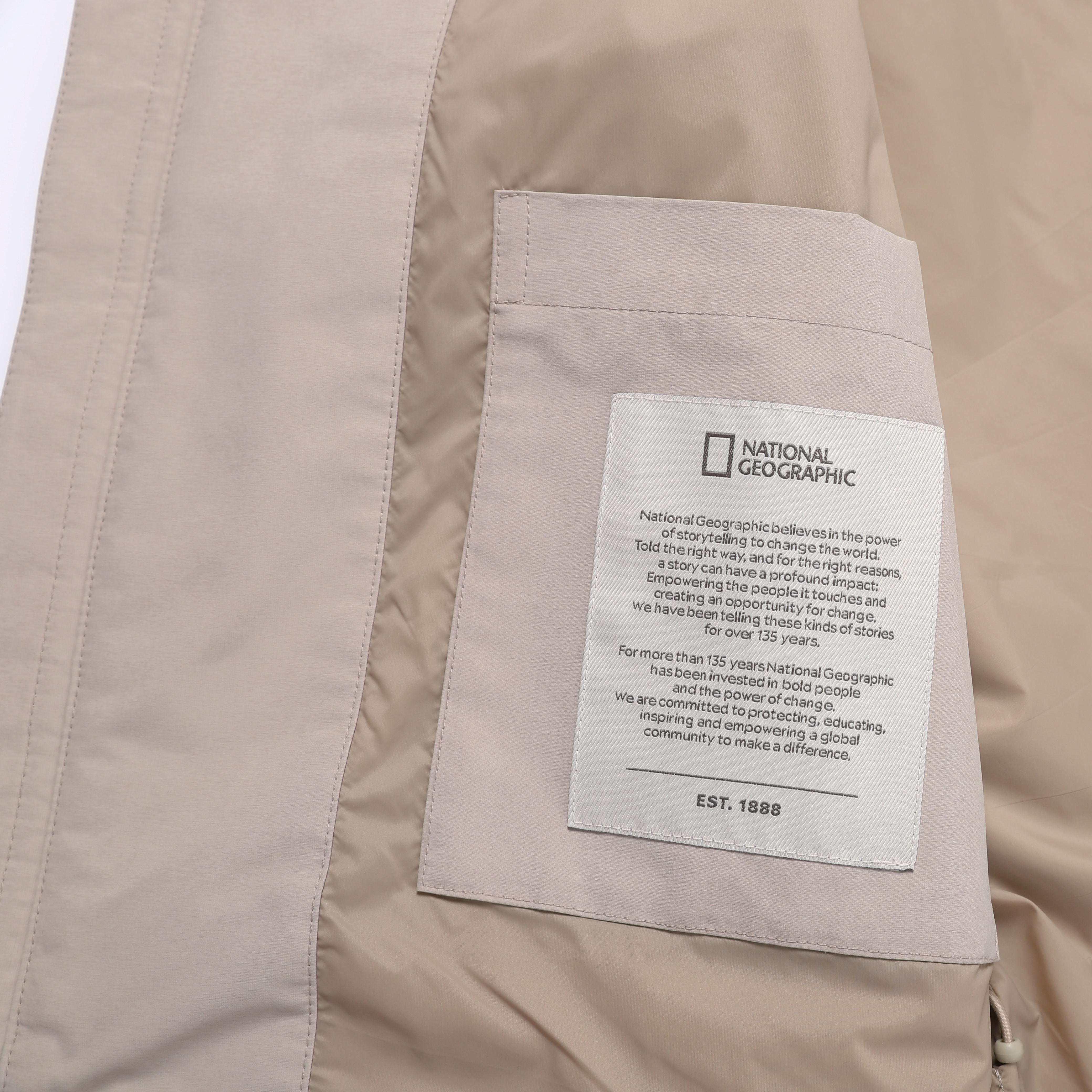 2 LAYER WINDBREAKER JUMPER MOURNING BEIGE