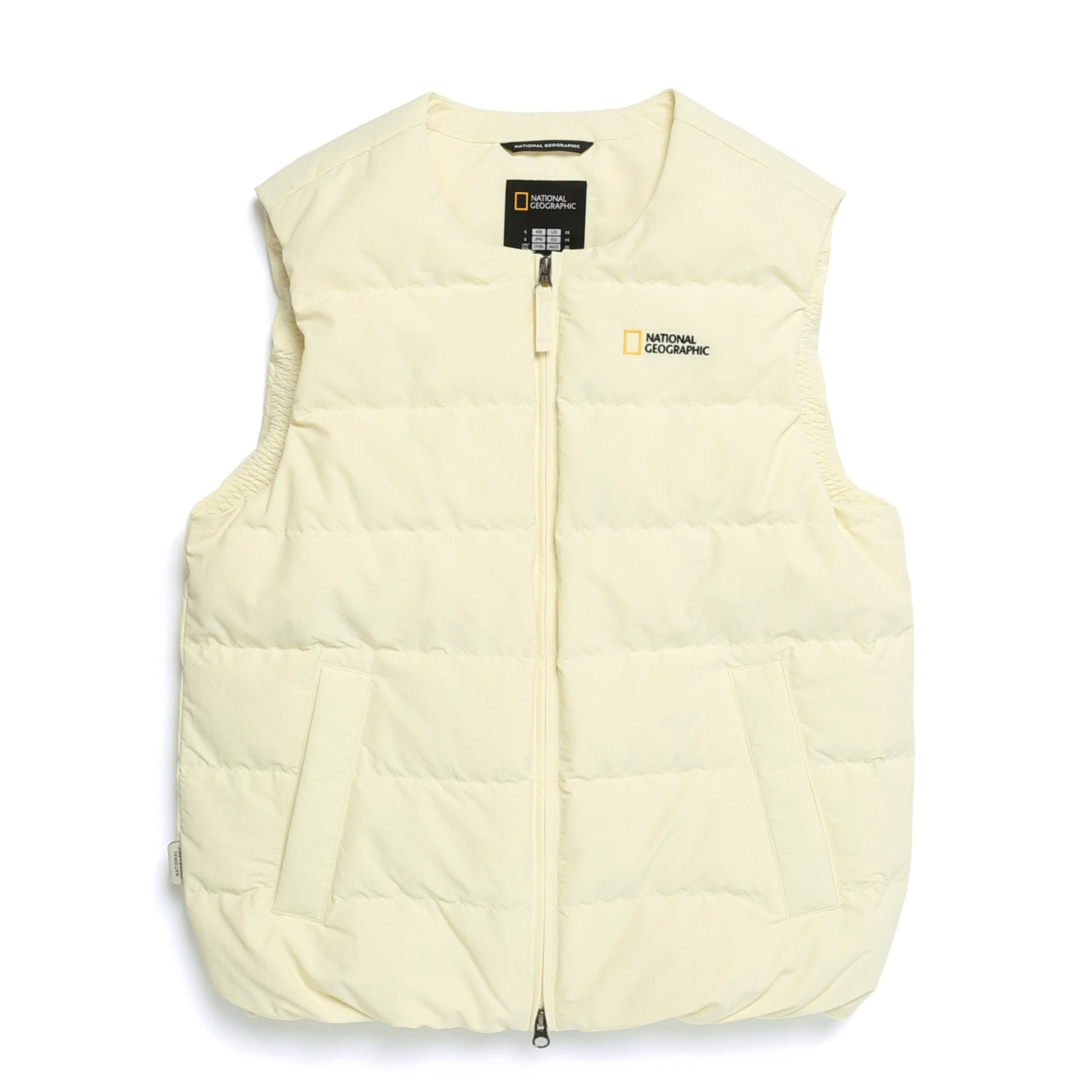 HERON U NECK LIGHTWEIGHT GOOSE DOWN VEST LIME
