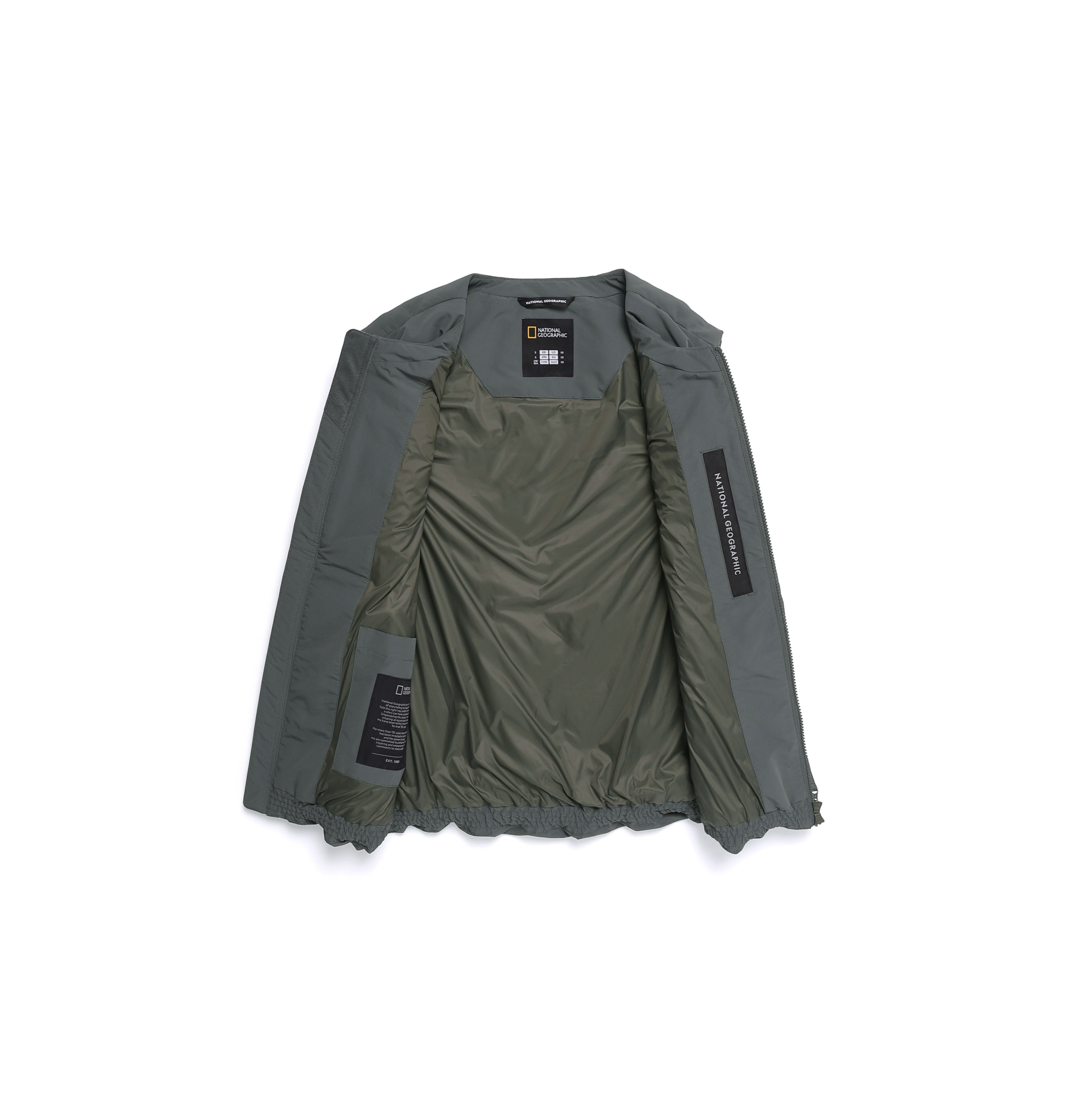 HERON U NECK LIGHTWEIGHT GOOSE DOWN VEST STONE GREY