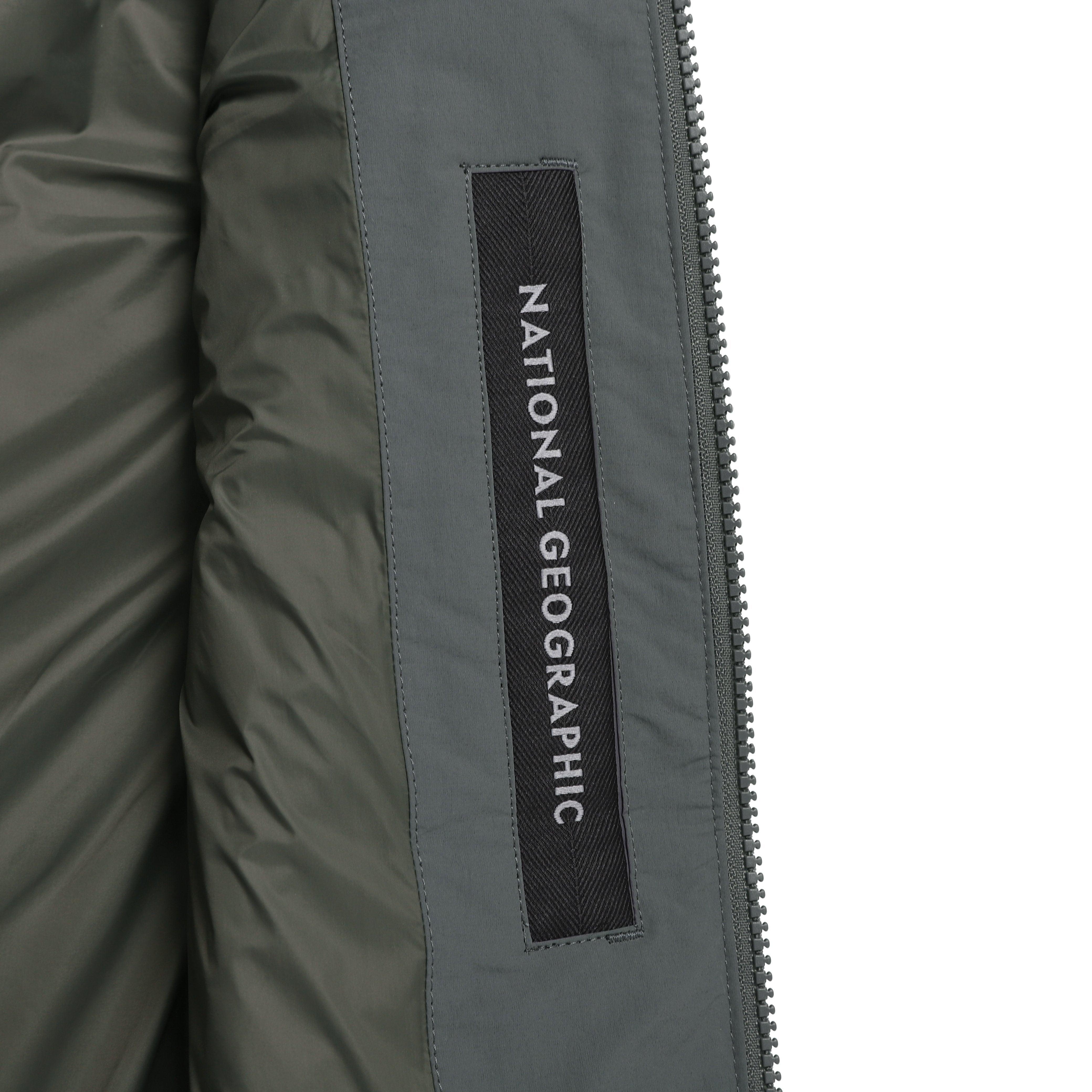 HERON U NECK LIGHTWEIGHT GOOSE DOWN VEST STONE GREY