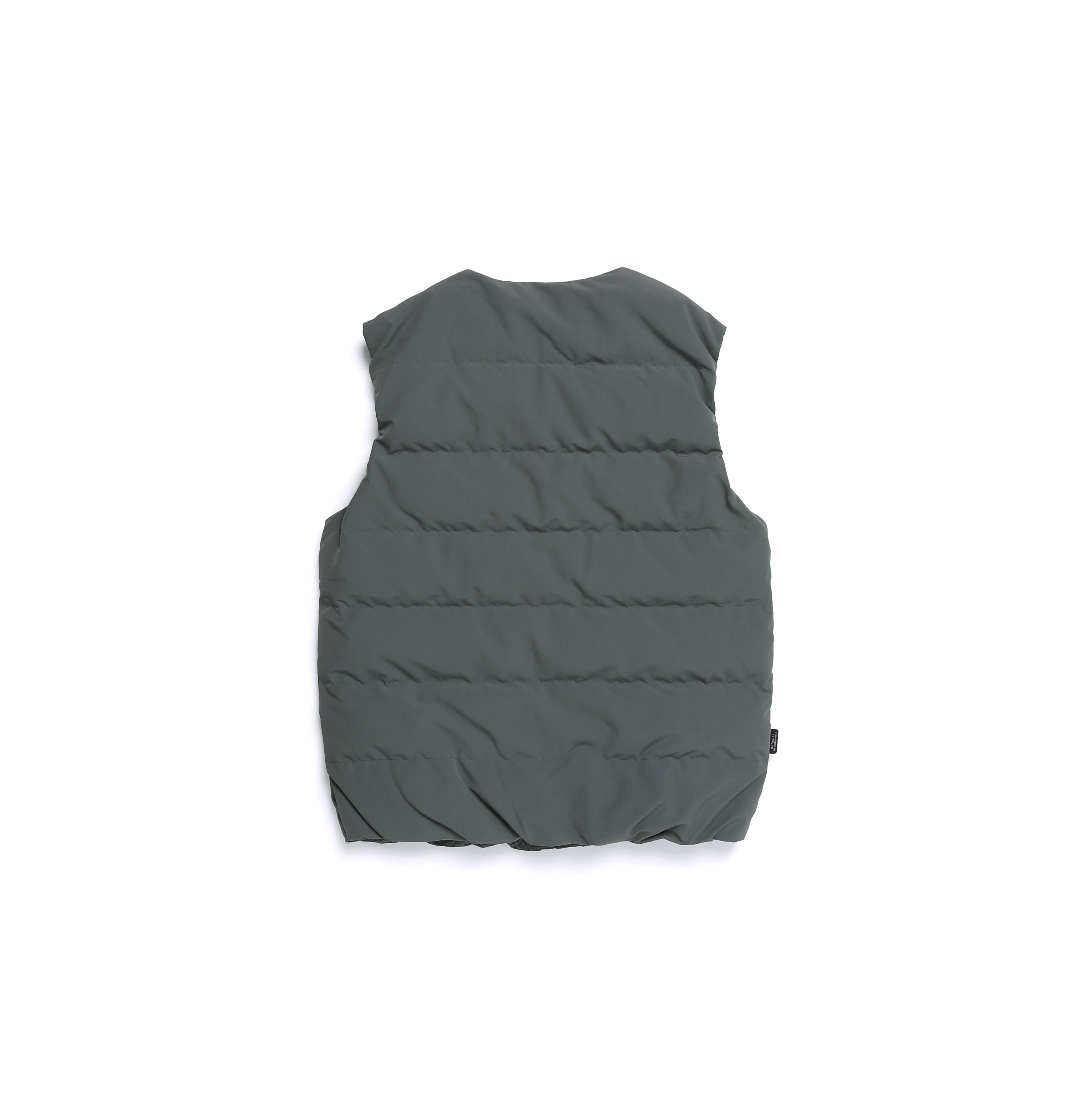 HERON U NECK LIGHTWEIGHT GOOSE DOWN VEST STONE GREY