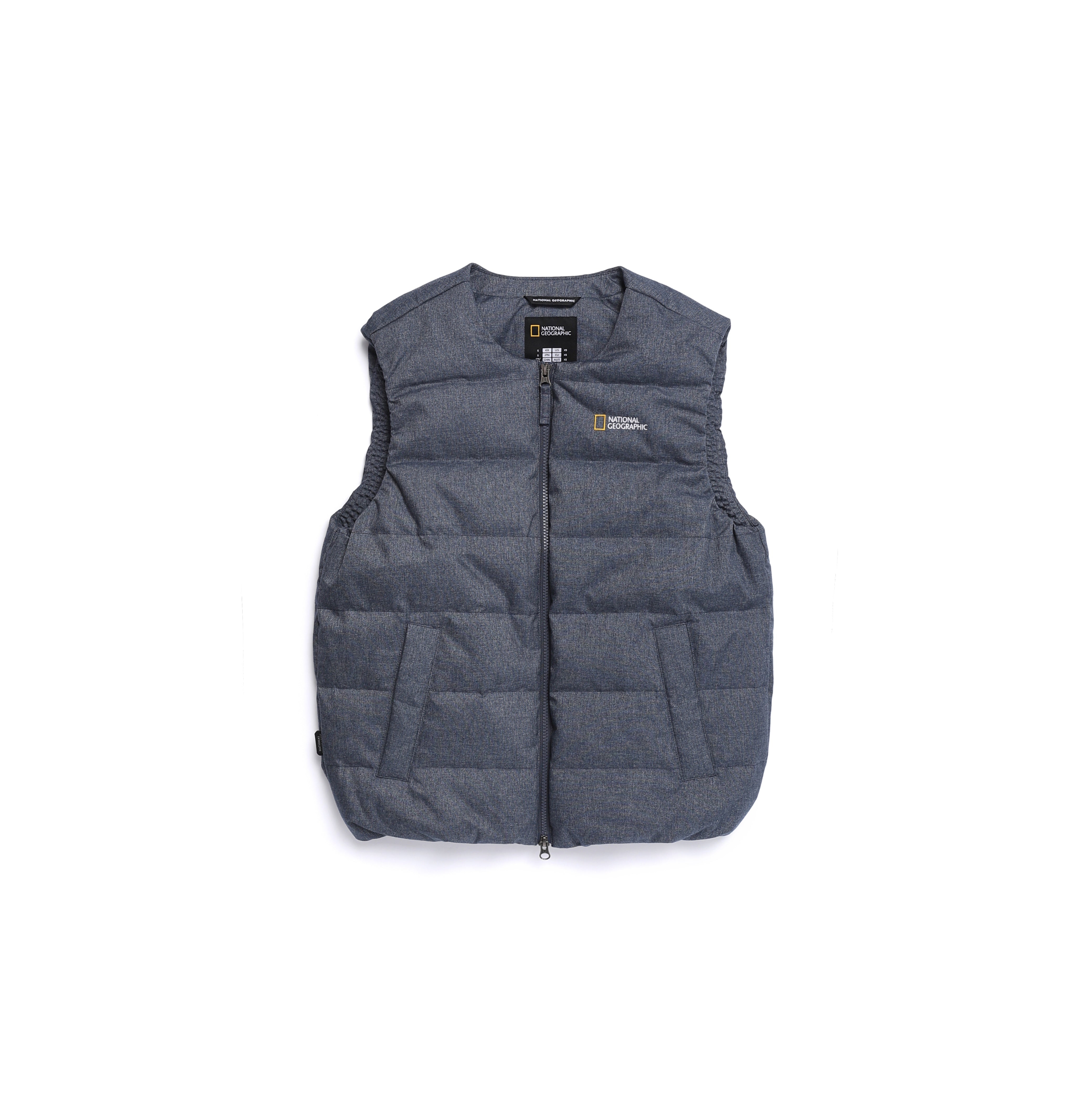 HERON U NECK LIGHTWEIGHT GOOSE DOWN VEST (DENIM) INDIGO