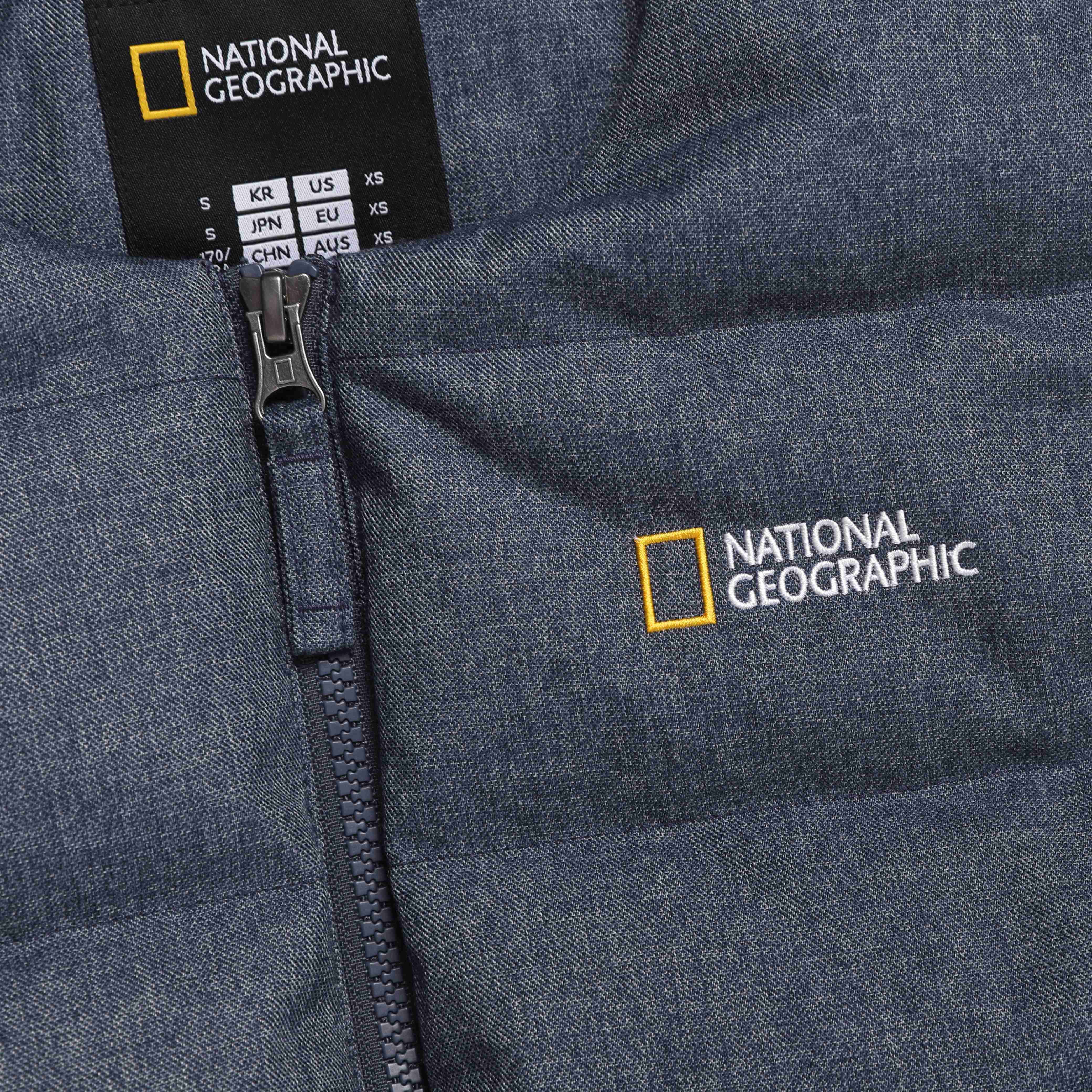 HERON U NECK LIGHTWEIGHT GOOSE DOWN VEST (DENIM) INDIGO