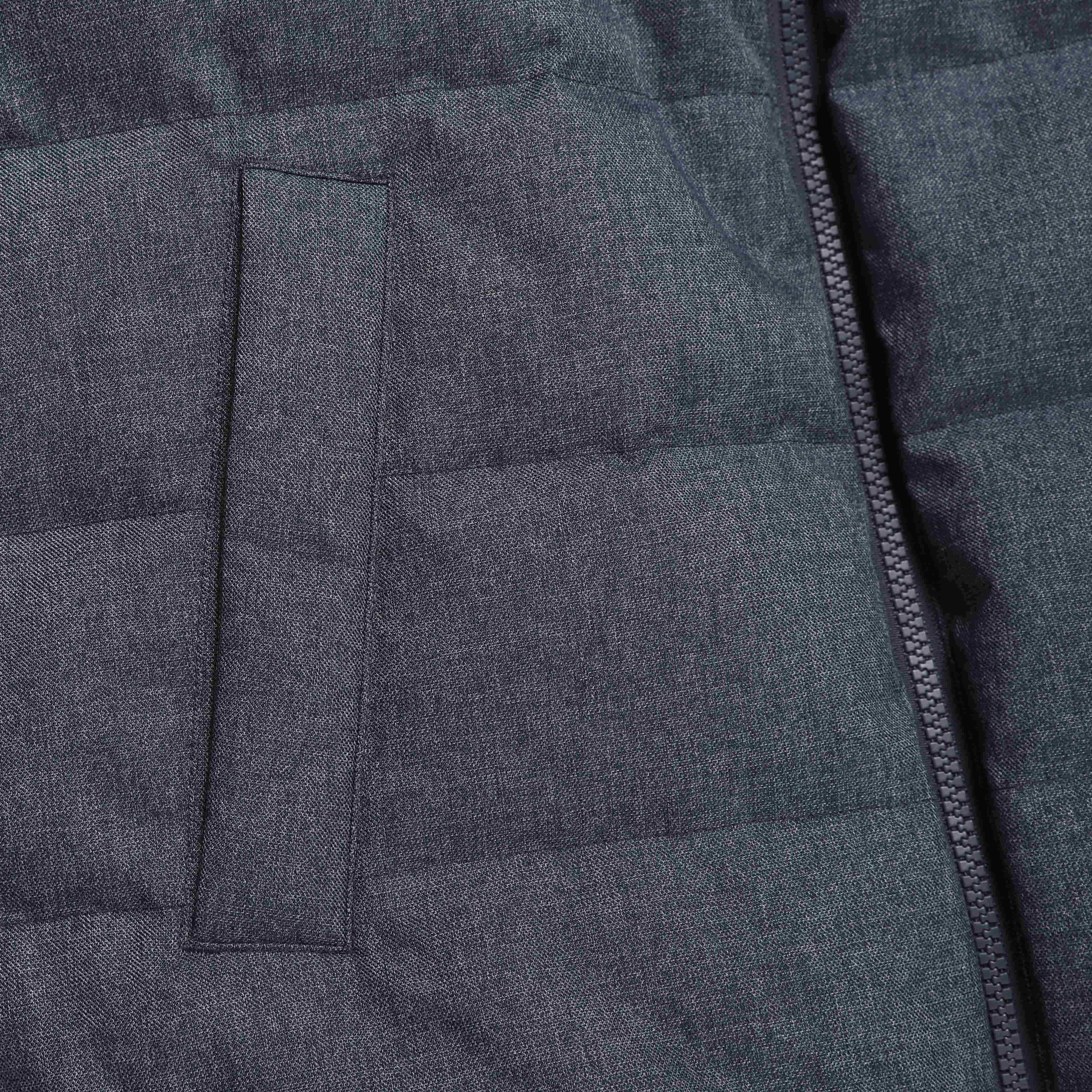 HERON U NECK LIGHTWEIGHT GOOSE DOWN VEST (DENIM) INDIGO