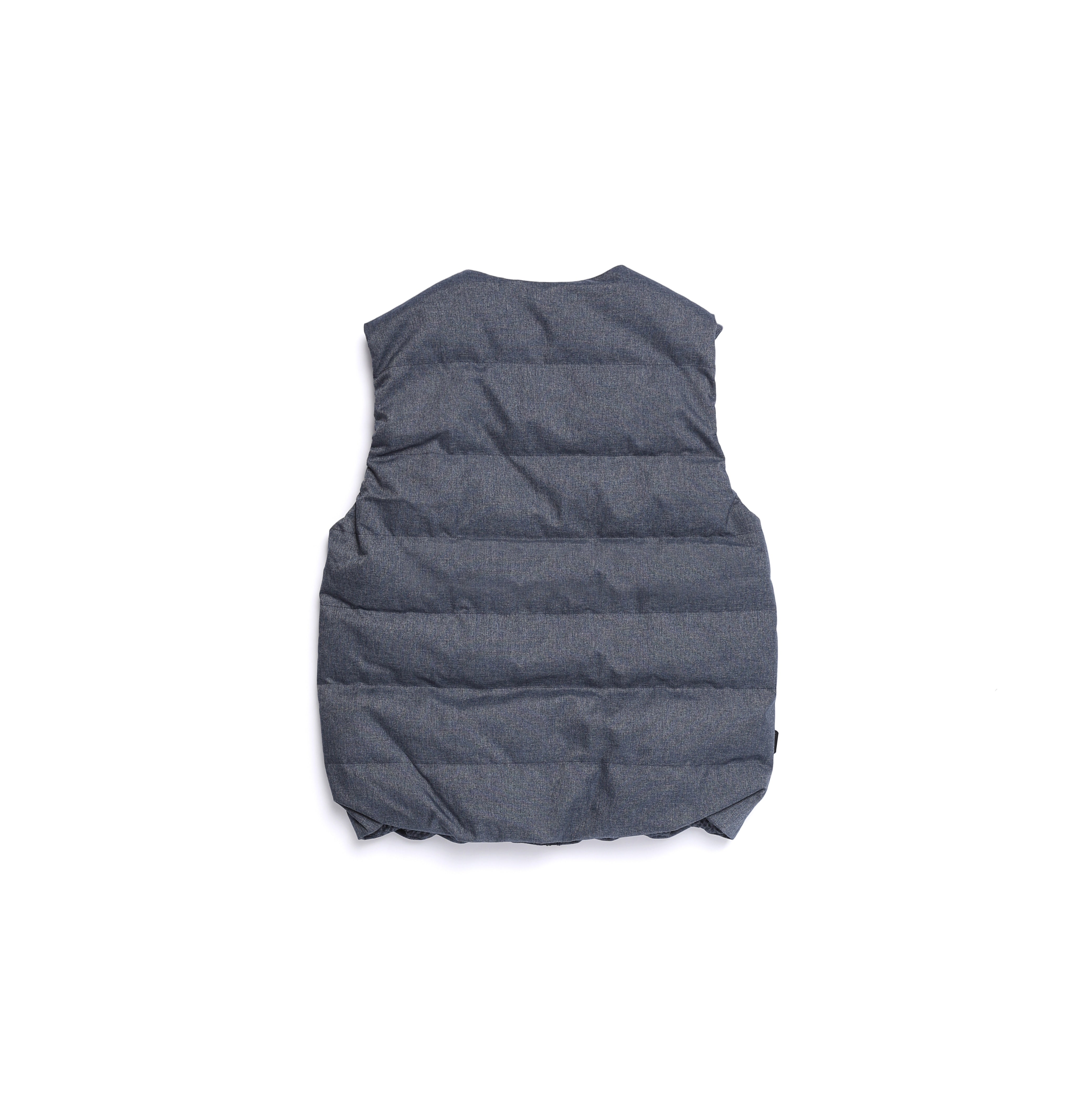 HERON U NECK LIGHTWEIGHT GOOSE DOWN VEST (DENIM) INDIGO