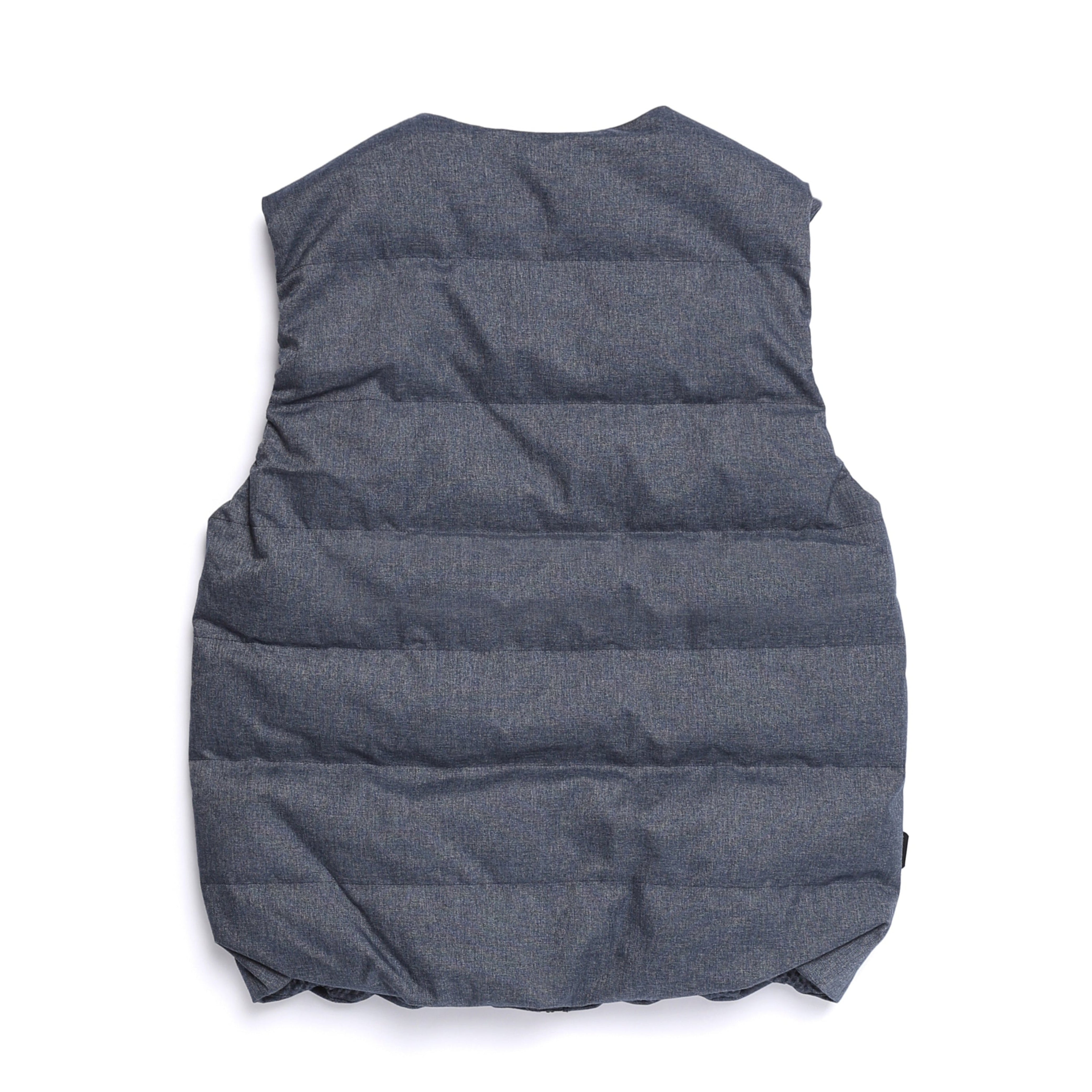 HERON U NECK LIGHTWEIGHT GOOSE DOWN VEST (DENIM) INDIGO
