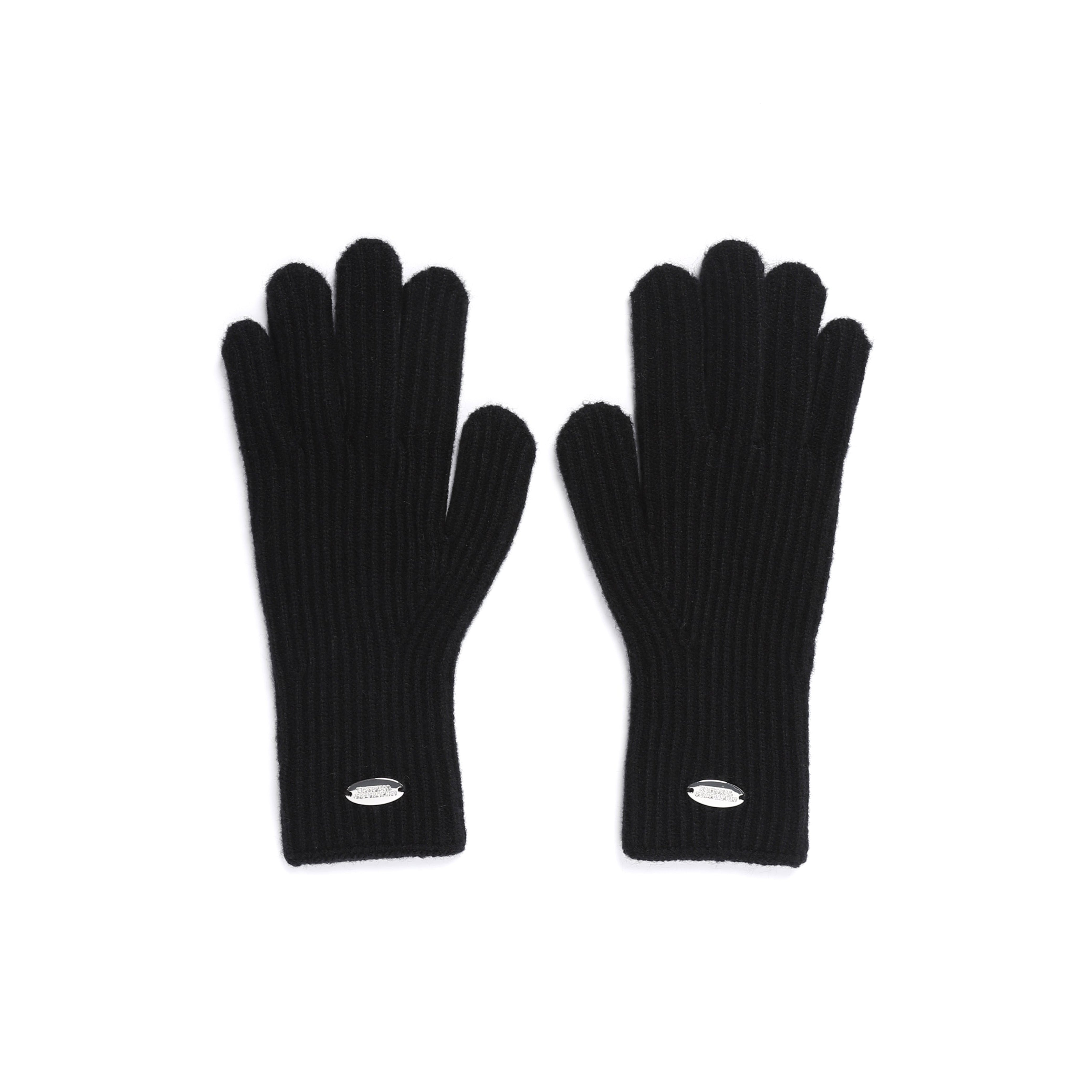 COZY KNIT GLOVES BLACK