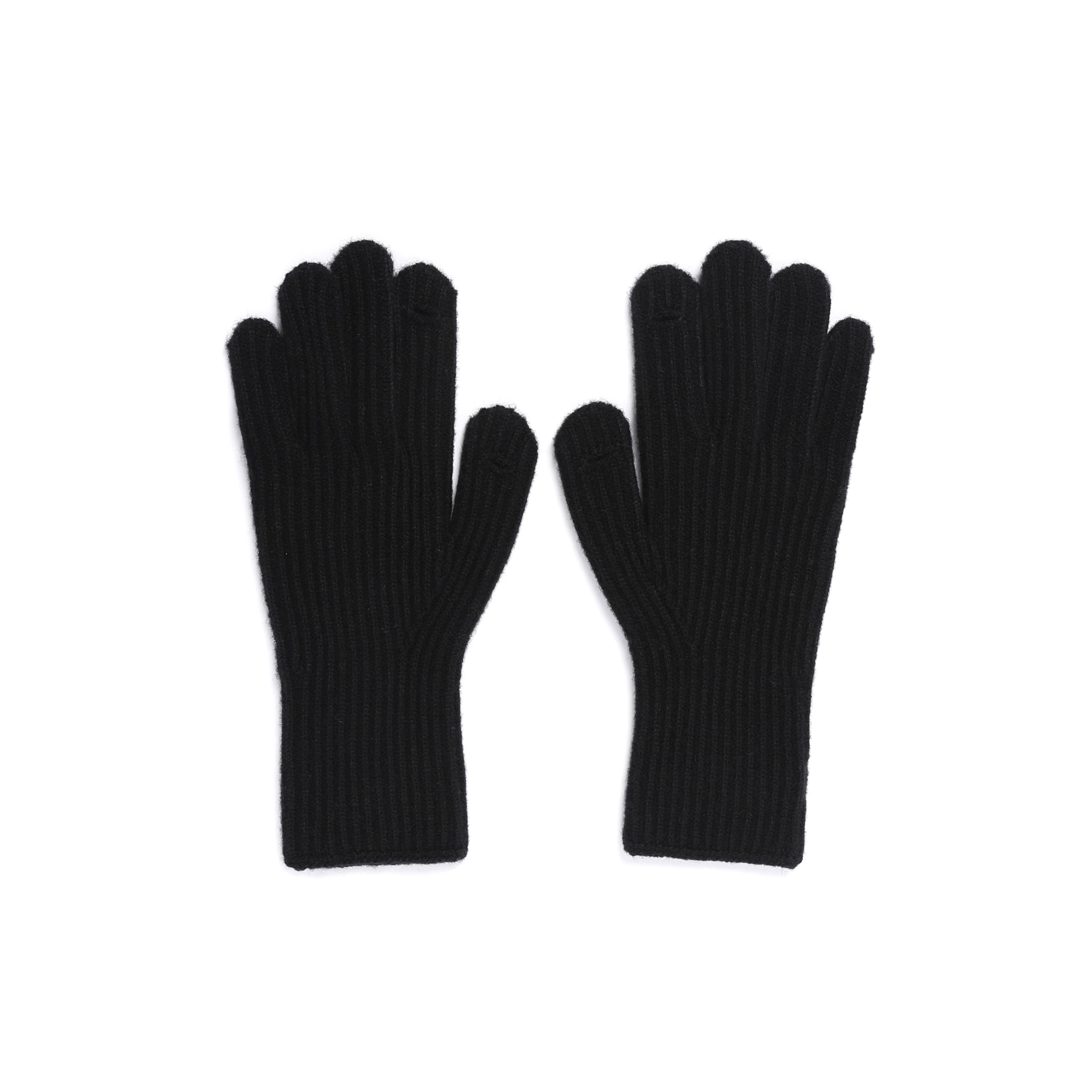 COZY KNIT GLOVES BLACK