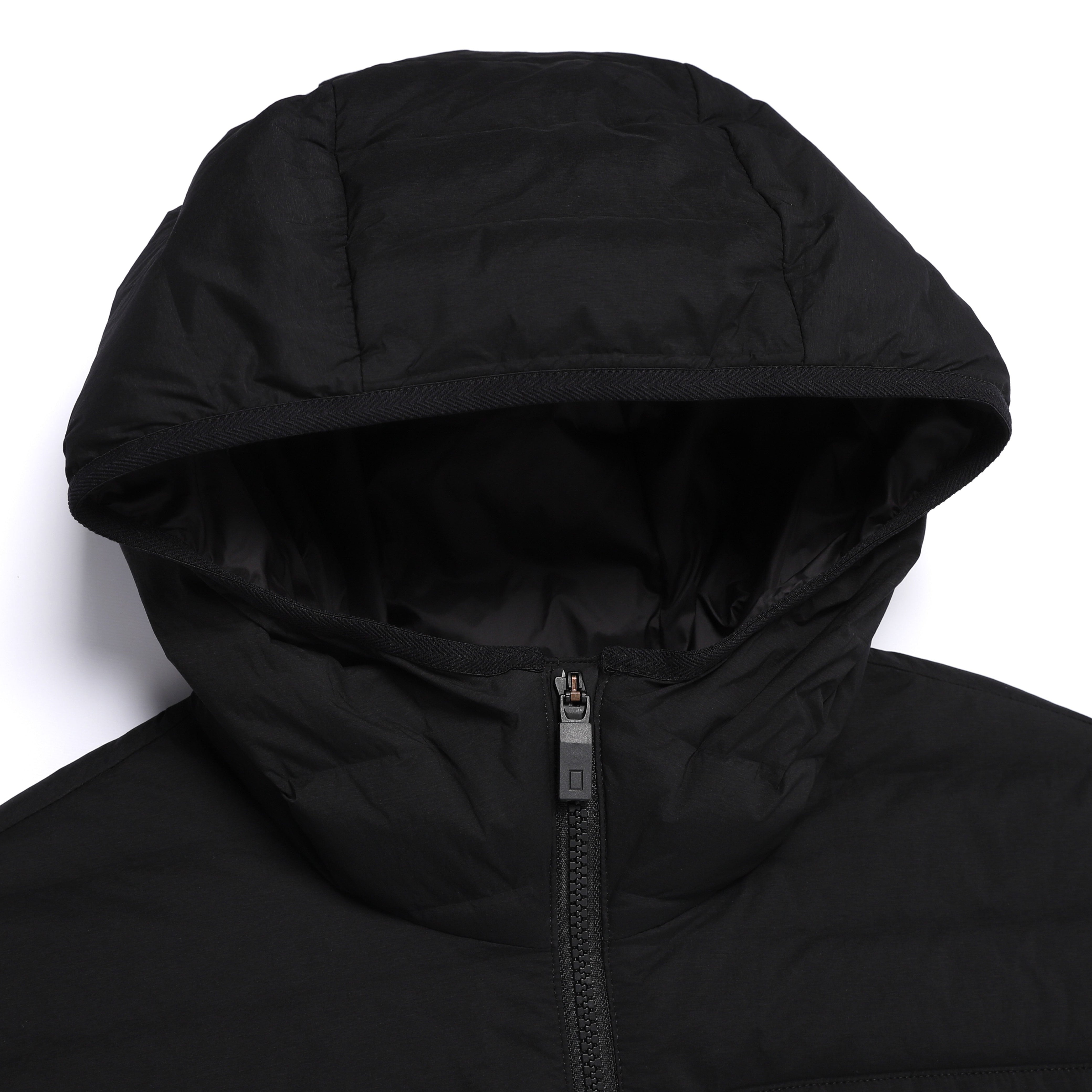 ATIK HOODED TUBE GOOSE DOWN JUMPER BLACK