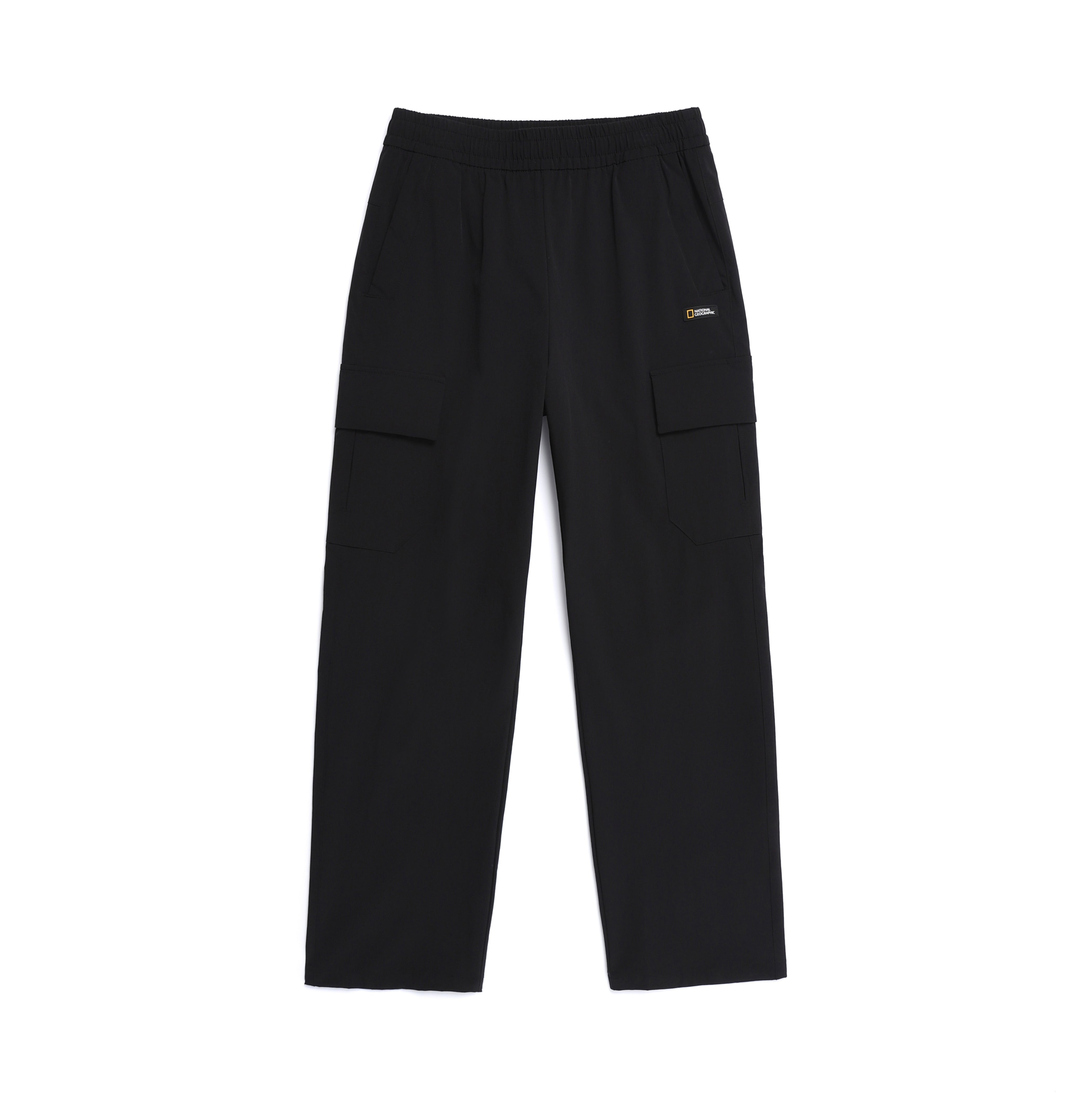 ARCHELON WOVEN STRAIGHT PANTS BLACK