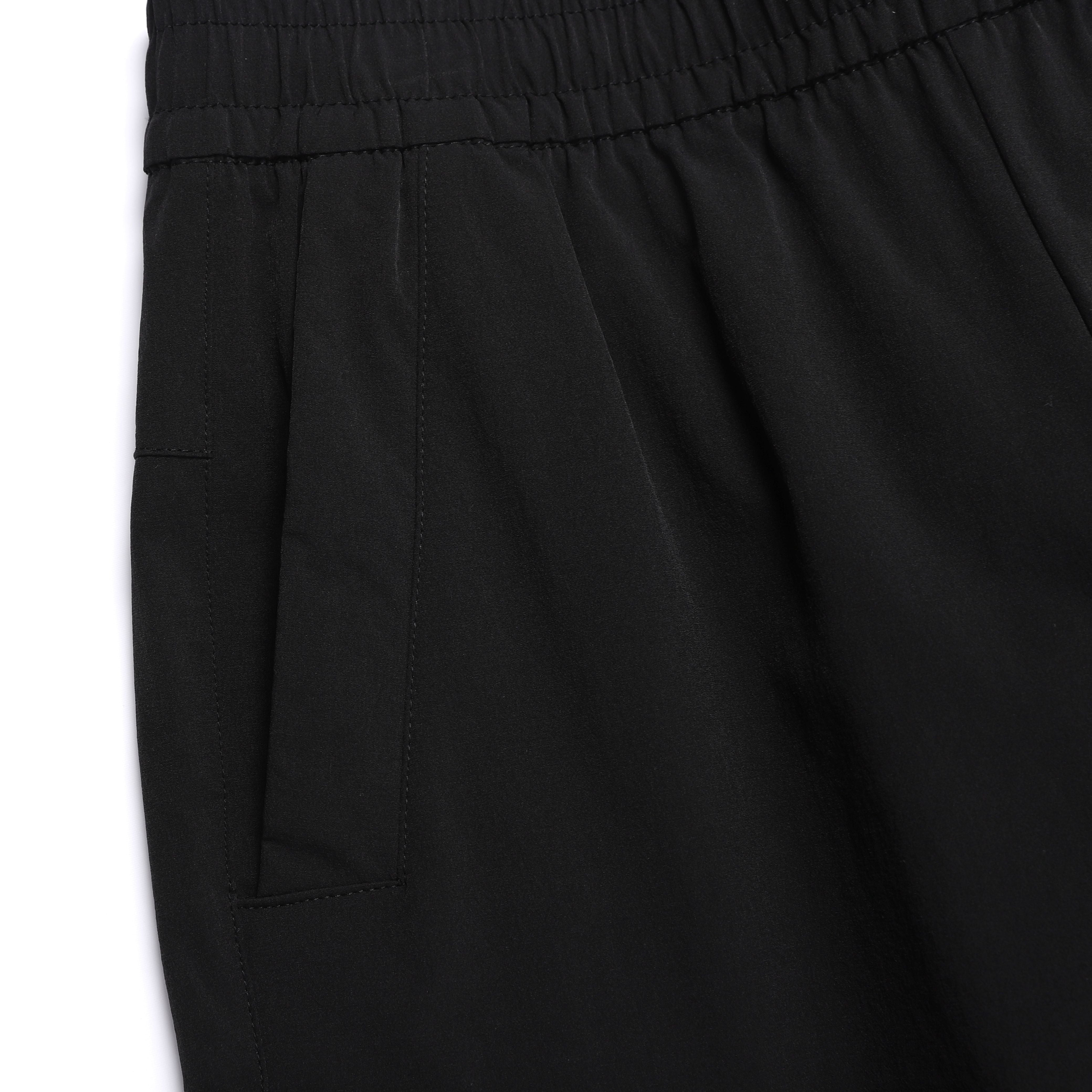 ARCHELON WOVEN STRAIGHT PANTS BLACK