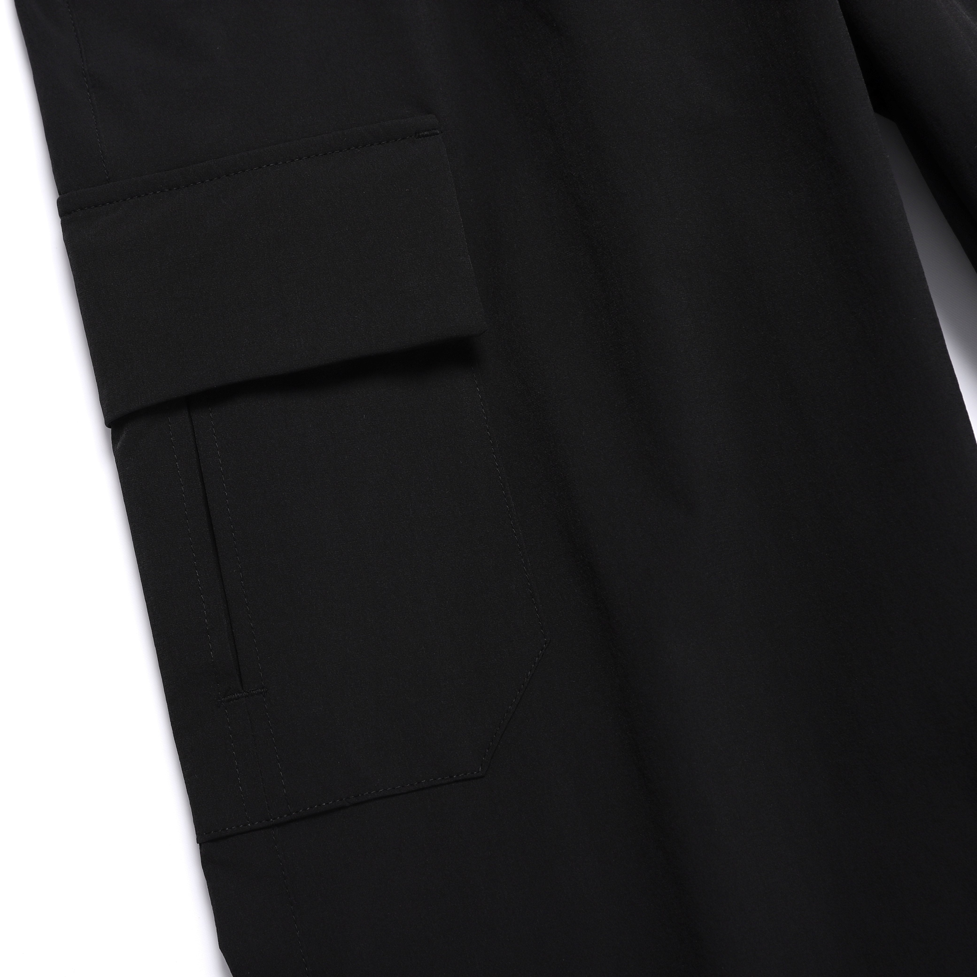 ARCHELON WOVEN STRAIGHT PANTS BLACK