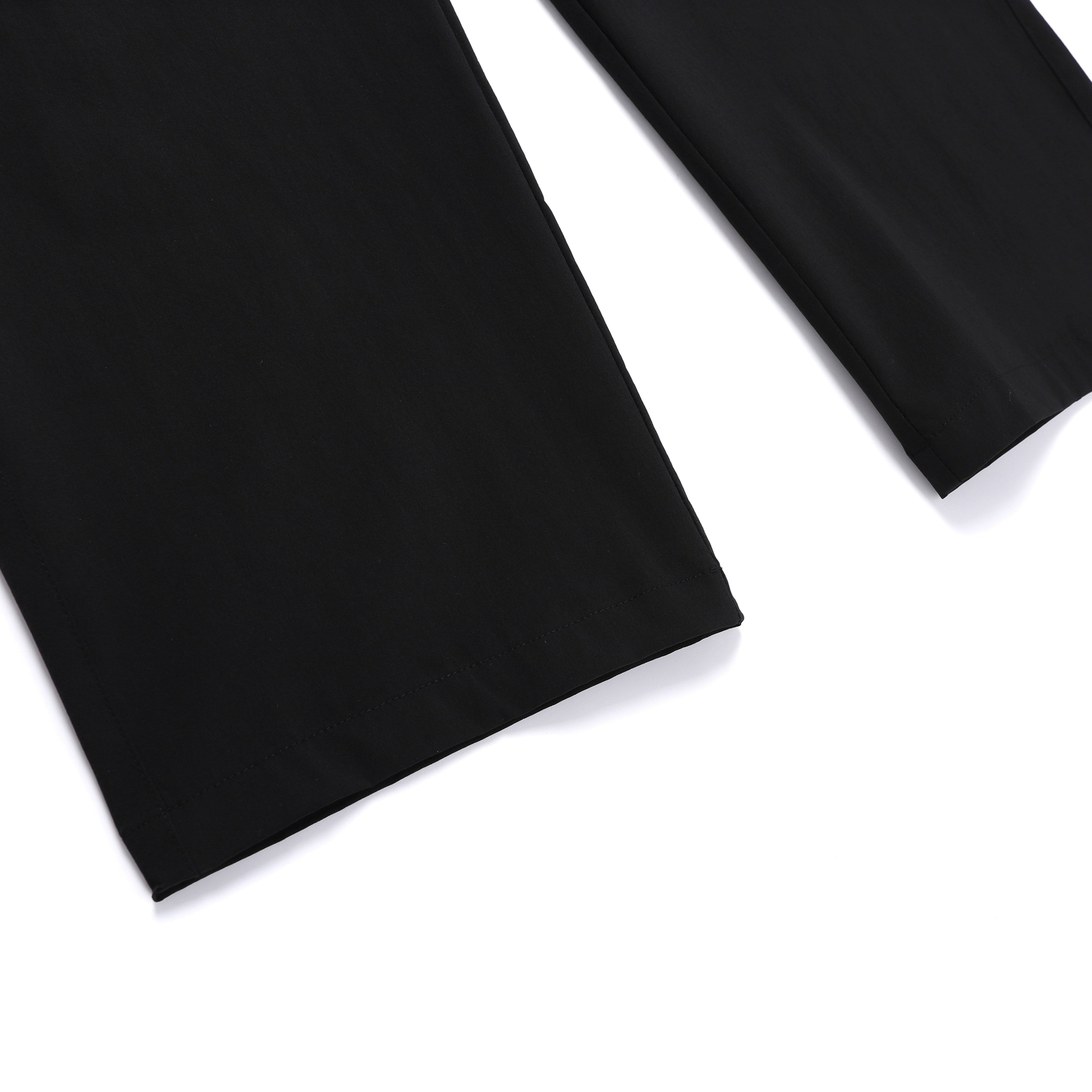 ARCHELON WOVEN STRAIGHT PANTS BLACK