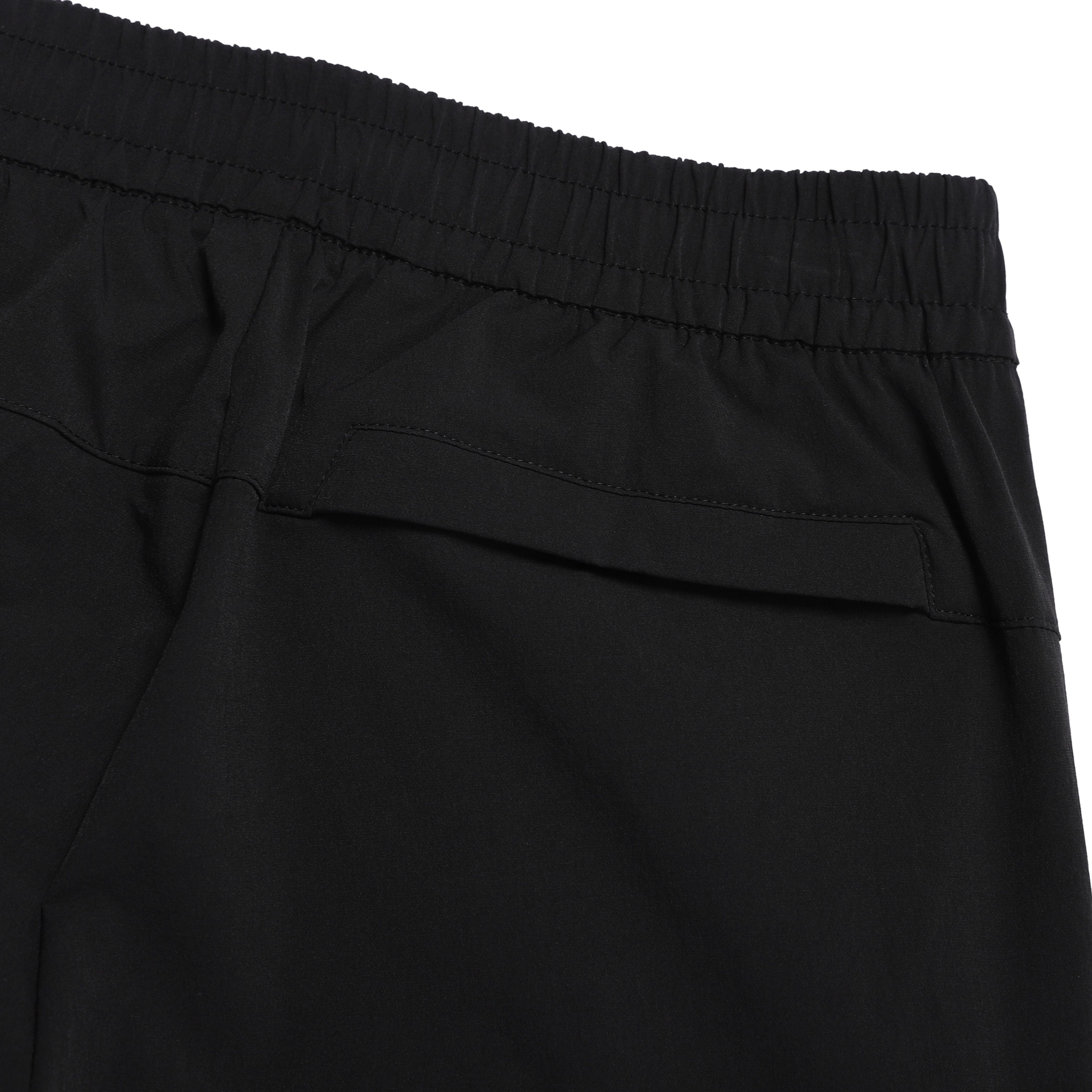 ARCHELON WOVEN STRAIGHT PANTS BLACK