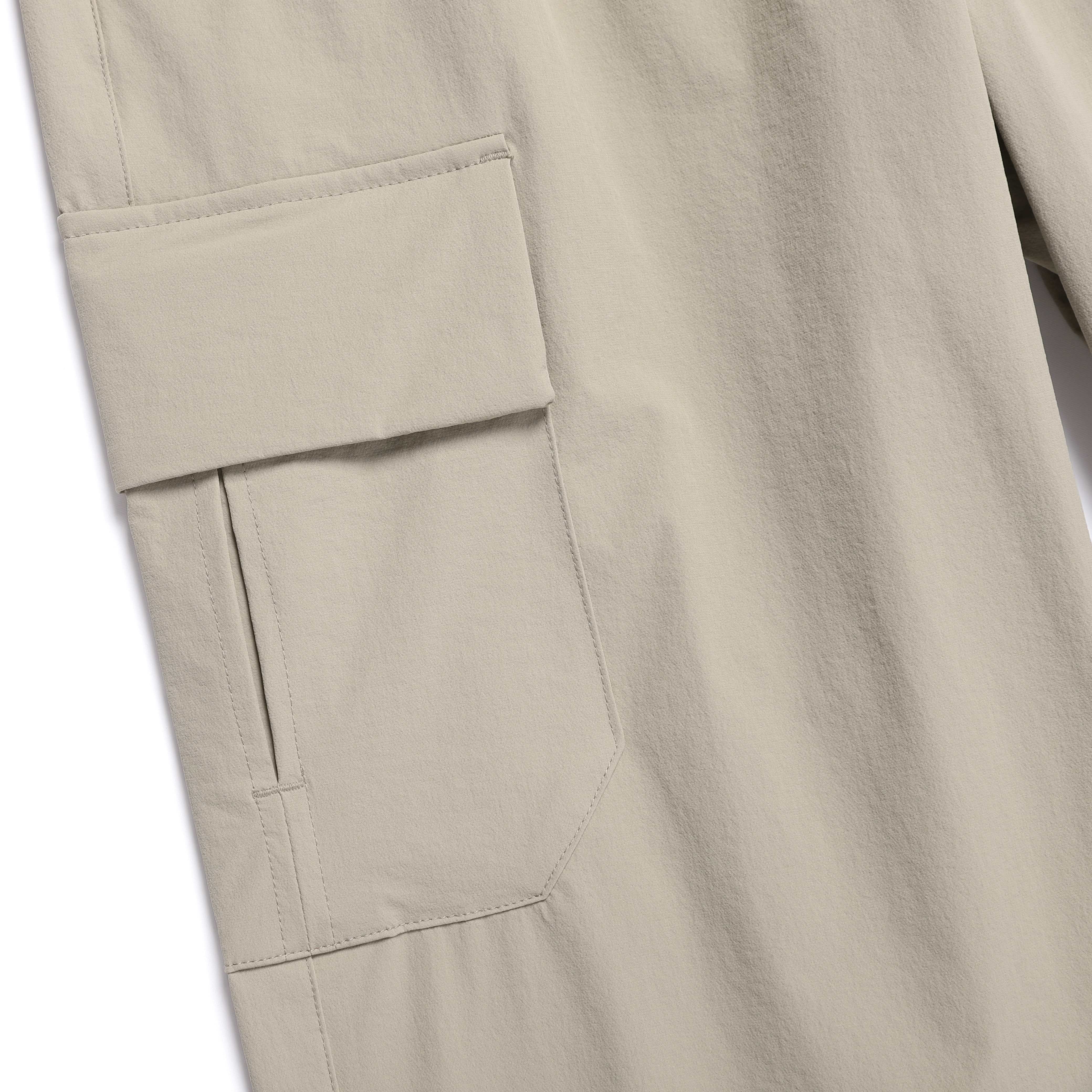 ARCHELON WOVEN STRAIGHT PANTS MOURNING BEIGE