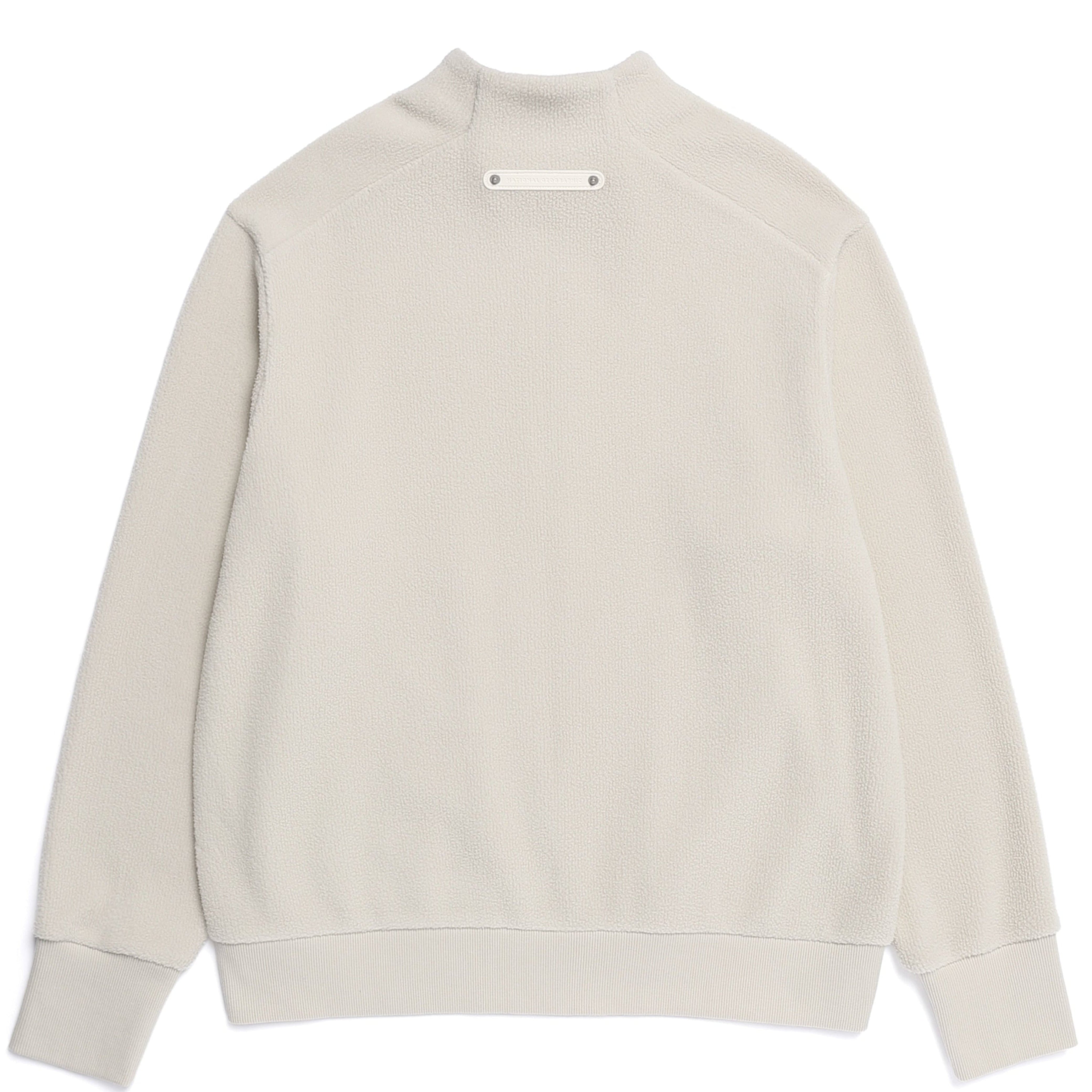 FLEECE HIGH NECK ZIP UP SILVER BIRCH