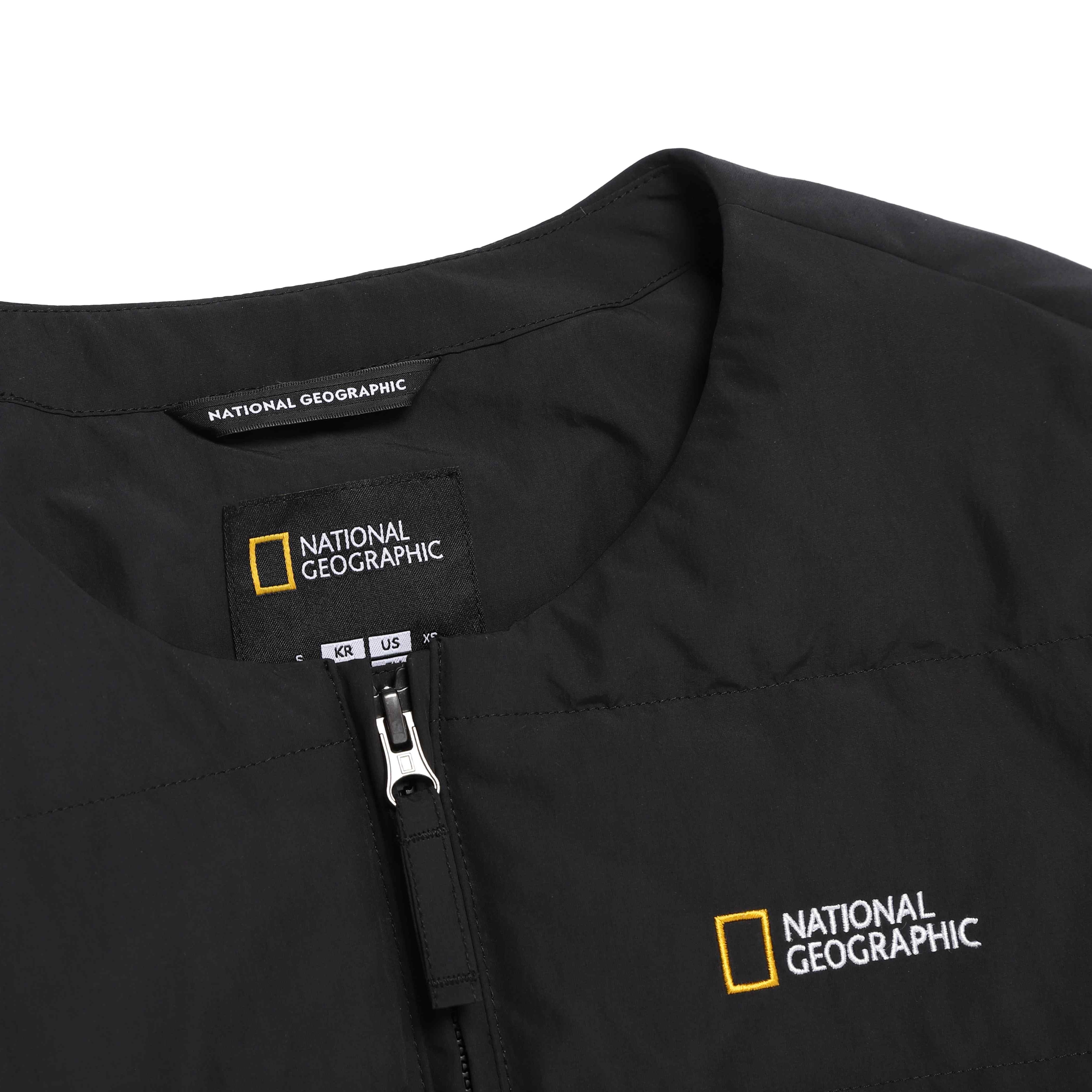 HERON U NECK QUILTING GOOSE DOWN JUMPER BLACK